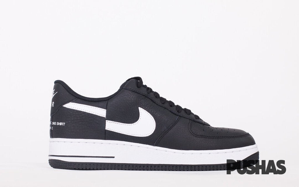 Supreme x Comme des Garcons x Nike Air Force 1 Low Black Sneakers - Men's Limited Edition Streetwear Shoes for Urban Fashion & Sneaker Collectors