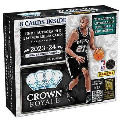 2023 Panini Crown Royale Basketball Hobby Box - Premium NBA Trading Cards Collection for Collectors & Investors - Perfect for Sports Memorabilia Enthusiasts and Gift Giving
