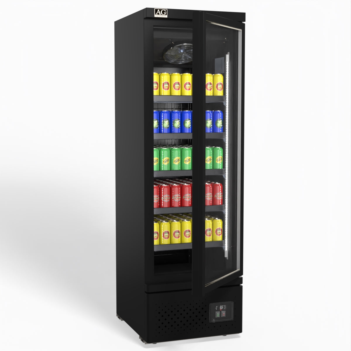 450L Single Glass Door Upright Display Refrigerator for Commercial Use - Perfect for Supermarkets, Convenience Stores, and Restaurants