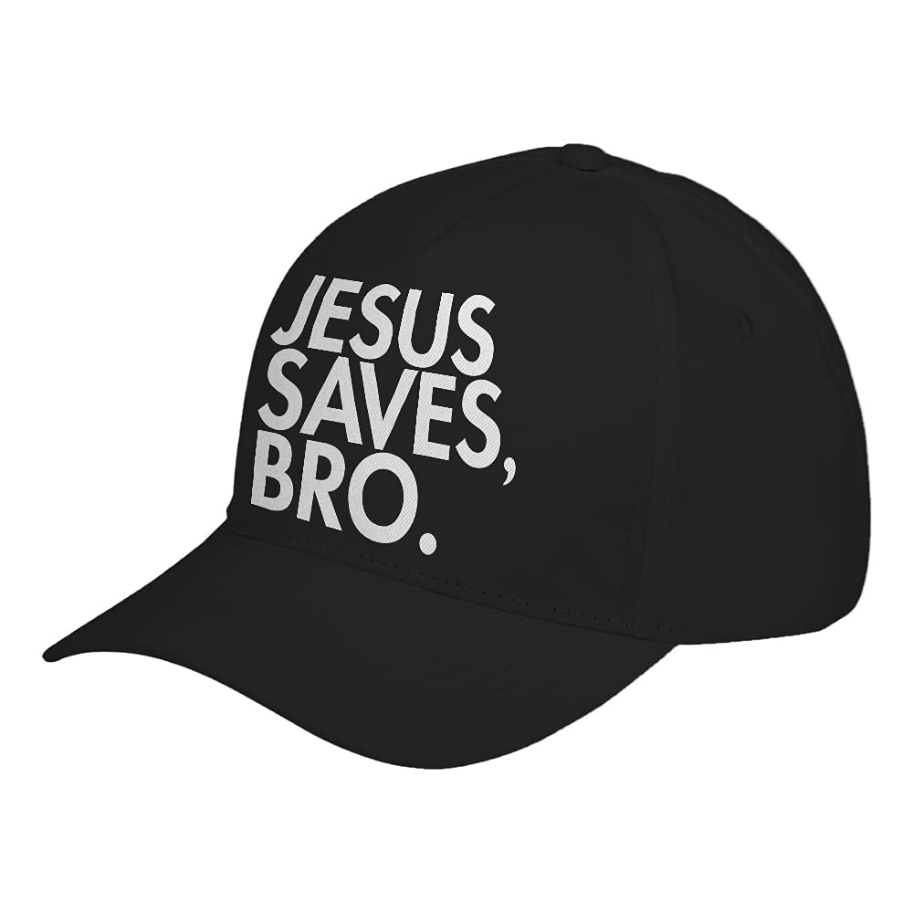 Jesus Saves Bro Adjustable Unisex Baseball Cap - Christian Faith Inspired Hat for Men & Women - Perfect for Church, Bible Study & Everyday Wear