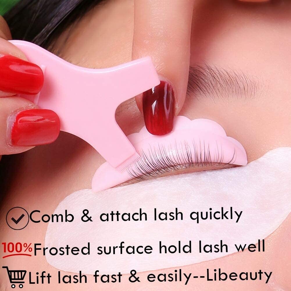**Professional Lash Lift Kit - 5Pcs Reusable Pink Y Brush Comb for Eyelash Perming & Styling | Premium PU Storage Case | Salon & Home Use**    *(Optimized for Google SEO, includes usage scenarios: salon & home use)*
