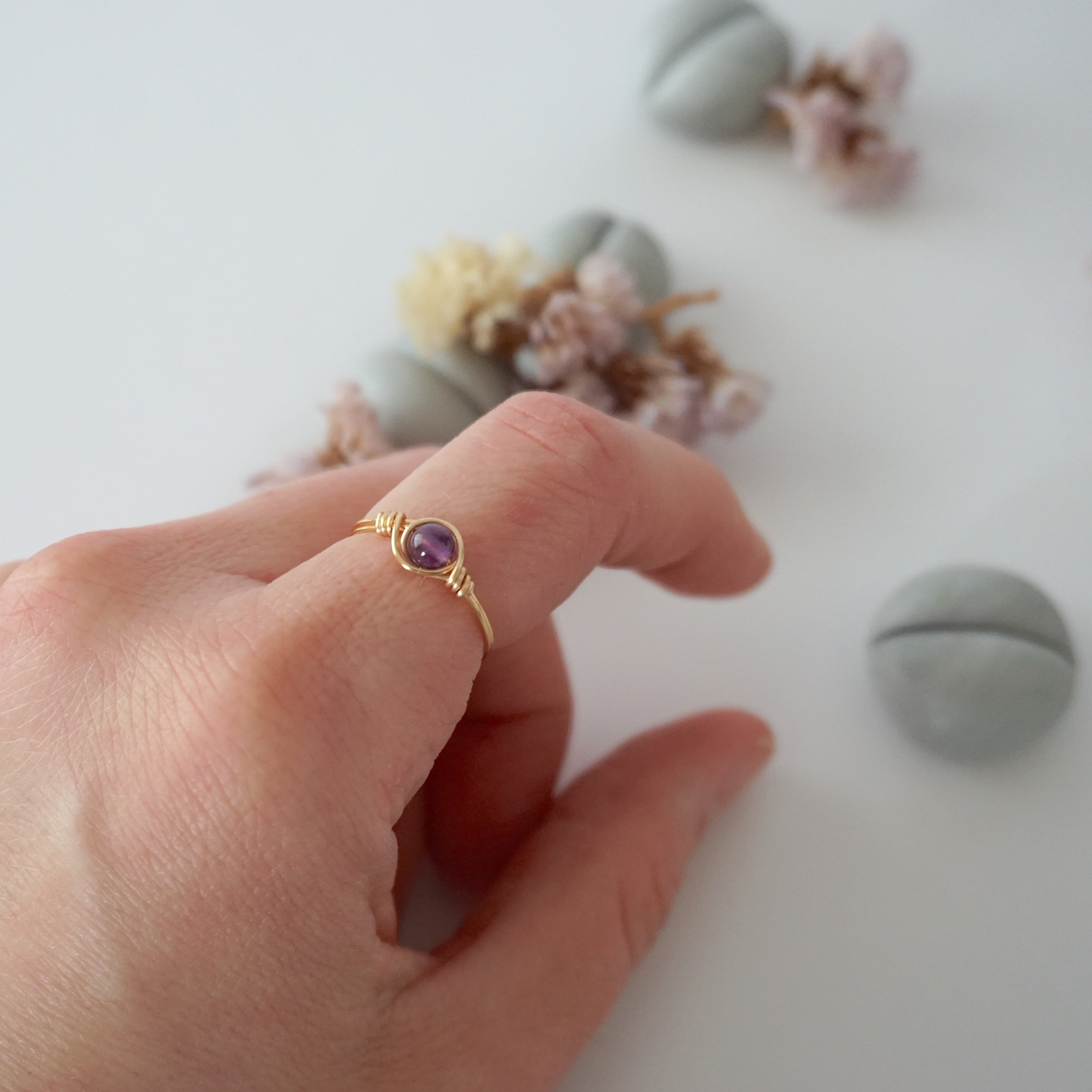 Simple Amethyst Birthstone Ring for Women | Elegant February Jewelry Gift for Her | Perfect for Valentine's Day, Anniversary & Special Occasions