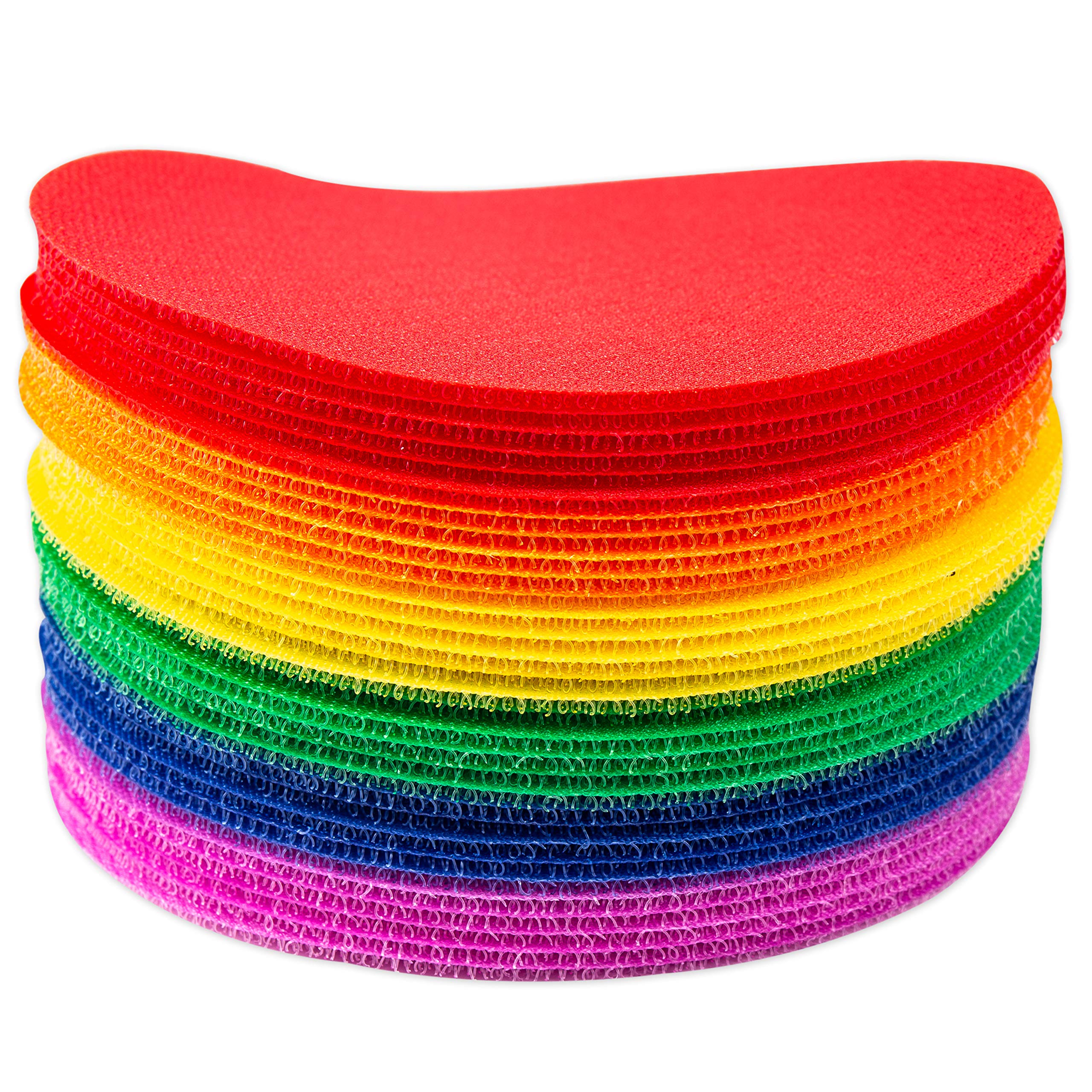 30-Piece Colorful Carpet Spot Markers for Classroom - 6 Bright Colors for Teachers, Sit Circles, Floor Spots - Perfect for Classroom Management, Social Distancing & Kids' Activity Organization