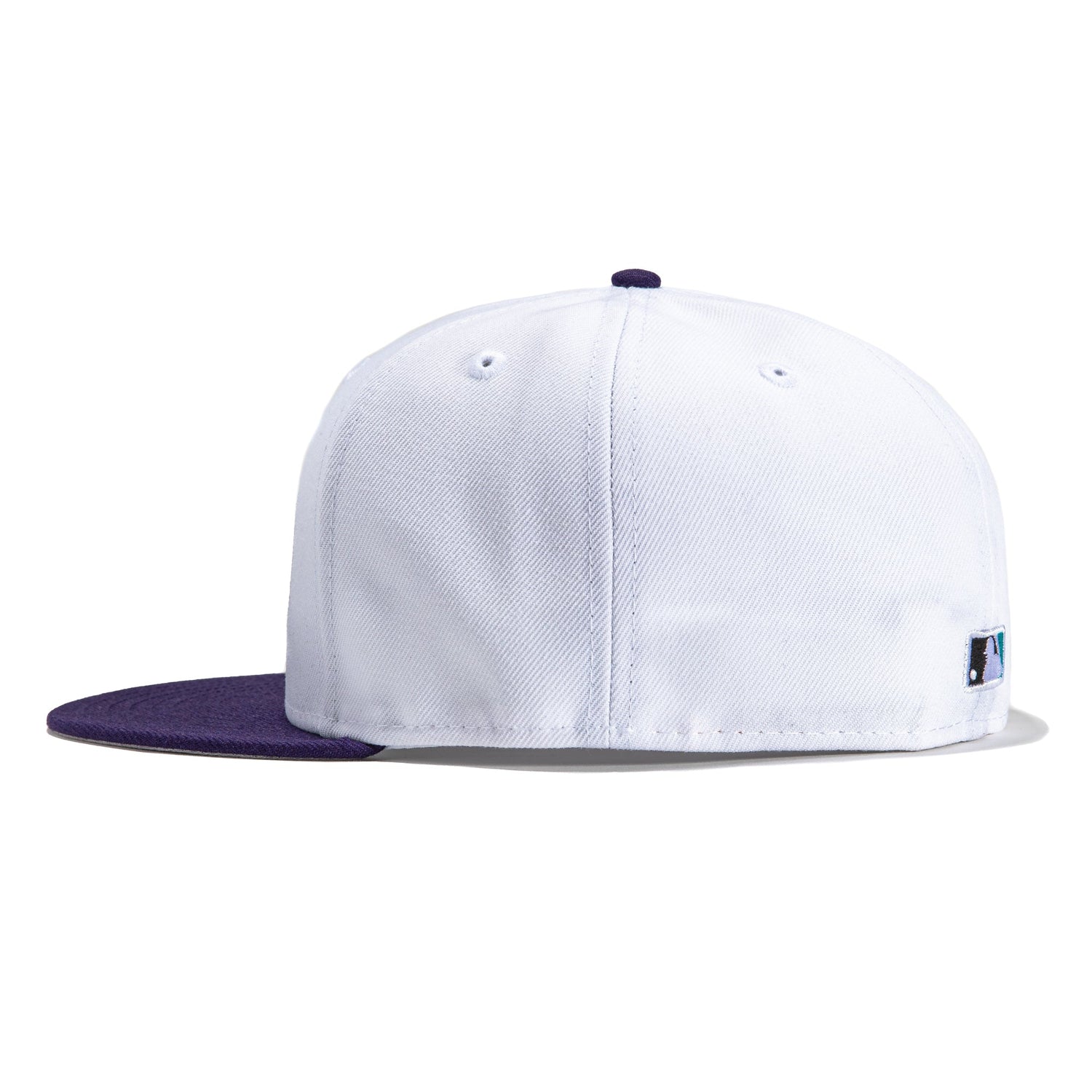 New Era 59Fifty Retro On Field Arizona Diamondbacks 1998 Baseball Cap - White & Purple Snapback Hat for Men, Vintage MLB Fan Gear, Game Day & Streetwear Fashion