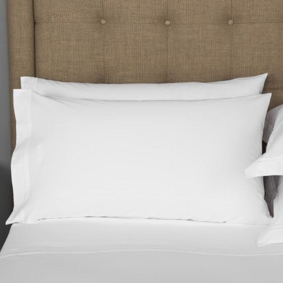 Luxury Frette 2-Pack Hotel Classic White King Size Pillowcases - Premium 100% Cotton for Ultimate Comfort - Perfect for Bedroom, Guest Room & Luxury Hotel Stays