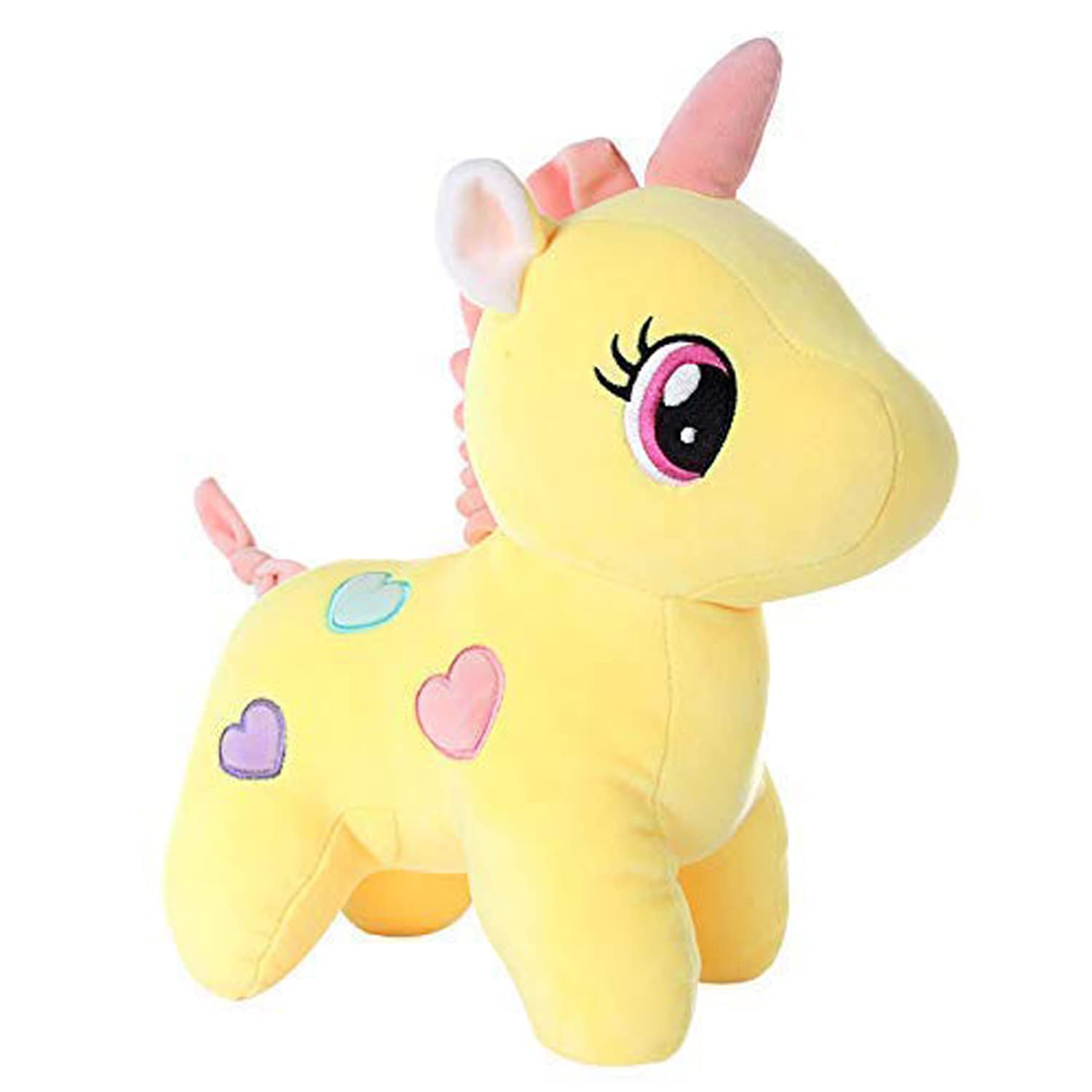 Babique Unicorn Teddy Bear Plush Toy - Soft & Cute Stuffed Animal for Kids, Boys & Girls (25cm/10in, Yellow) | Perfect Birthday Gift, Nursery Decor & Cuddly Companion for Toddlers