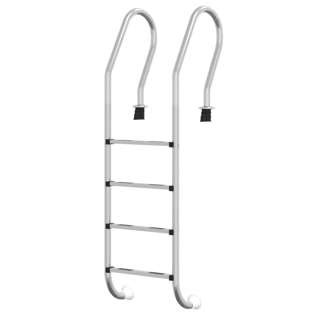vidaXL 54x38x184.5 cm Stainless Steel Pool Ladder - Heavy Duty 304 Stainless Steel, Rust-Resistant, for Inground & Above Ground Swimming Pools, Easy Installation, Safety Steps for Adults & Kids