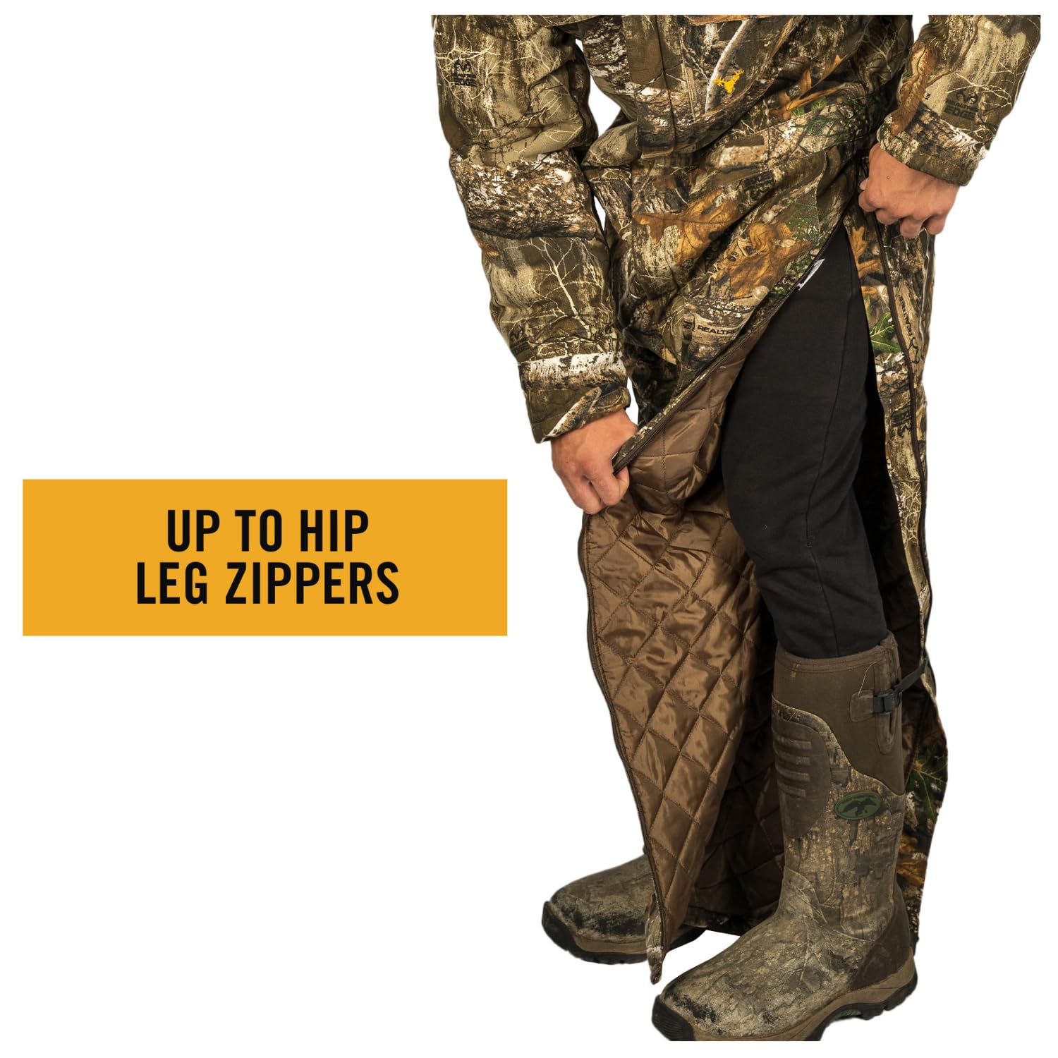Men's Insulated Camo Hunting Coveralls - Waterproof Cold Weather One-Piece Jumpsuit for Outdoor Activities | Perfect for Winter Hunting, Fishing & Snow Work