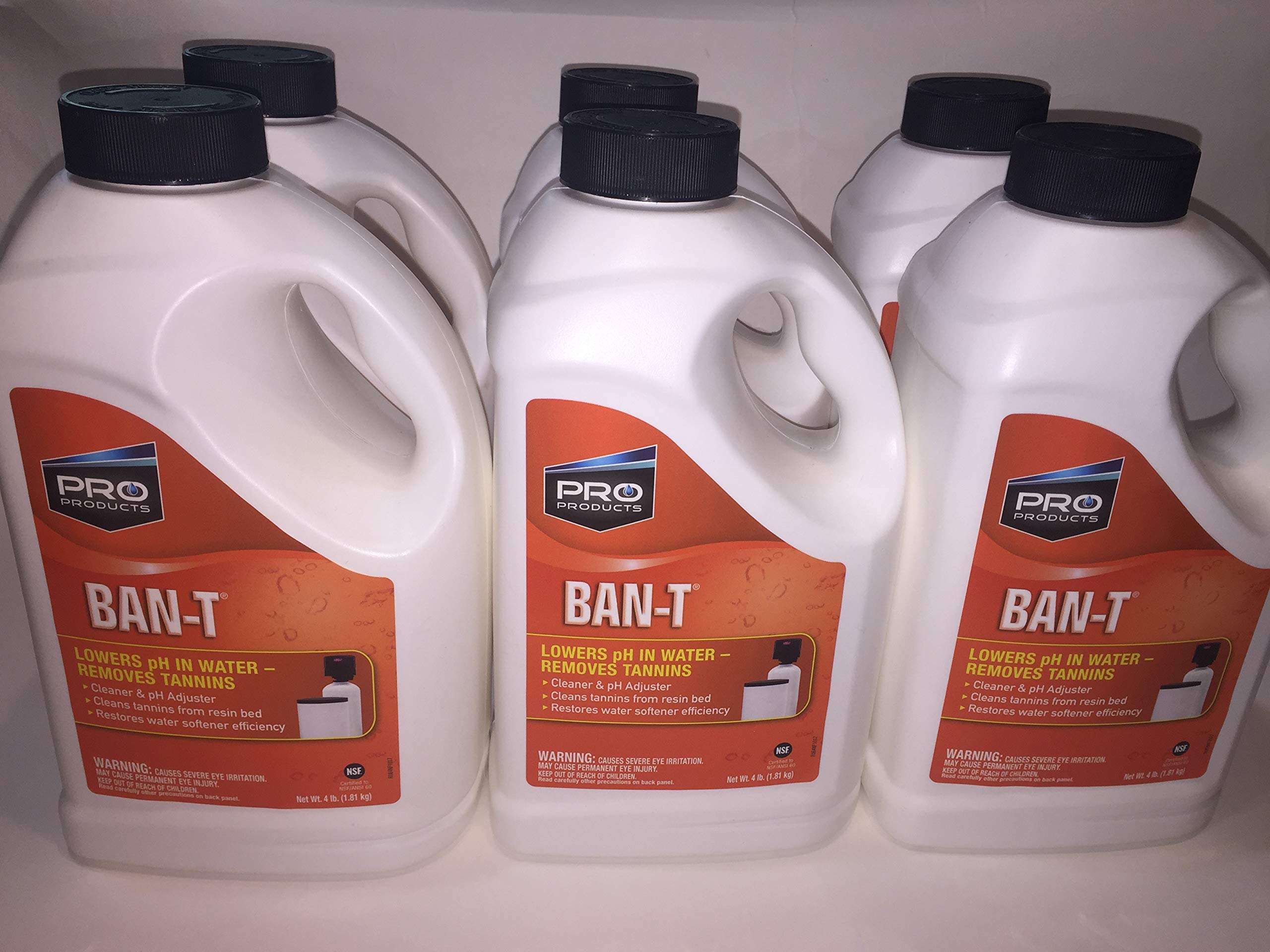 AFWFilters Pro Ban T Citric Acid (6 x 4.0 lb Bottles) - Bulk Case for Water Treatment, Descaling, and Cleaning | Ideal for Home Brewing, Pool Maintenance & Industrial Use