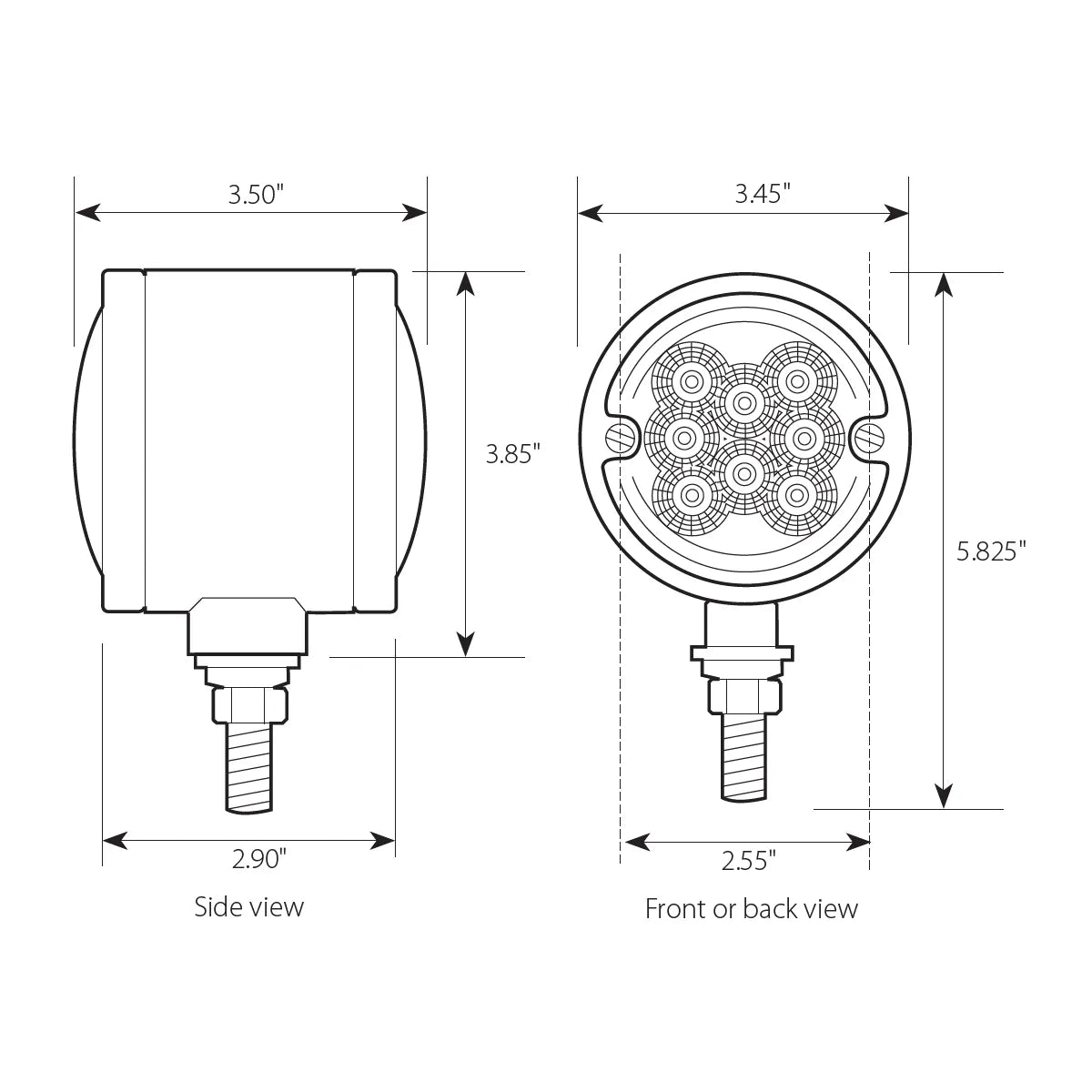 Spyder Amber Red LED Pedestal Light - Waterproof Outdoor Security Lighting for Driveway, Garden, and Walkway