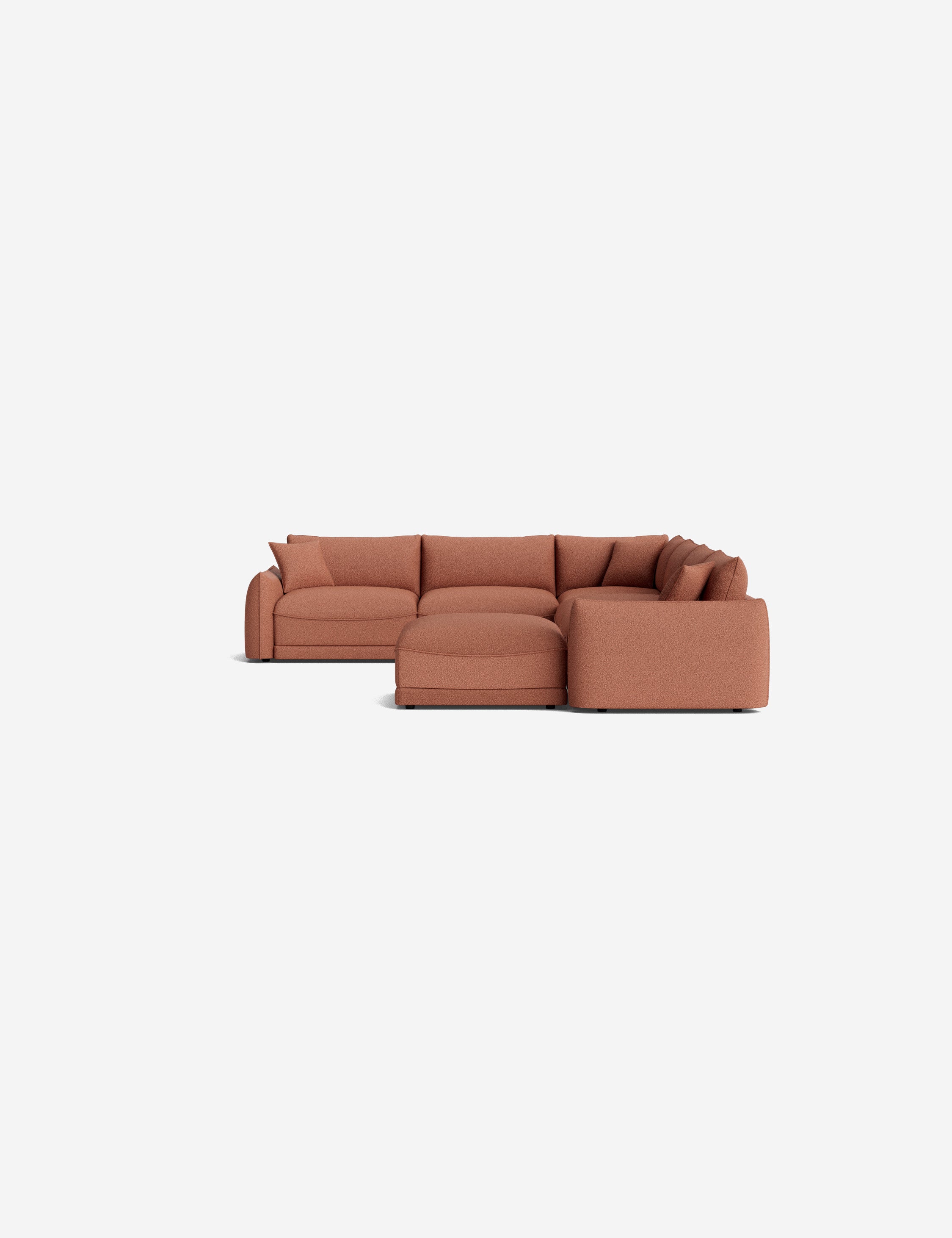 Balmer Modular Corner Sectional Sofa with Ottoman - Modern L-Shaped Couch for Living Room, Family Room & Home Theater - Comfortable & Stylish Furniture for Relaxing & Entertaining