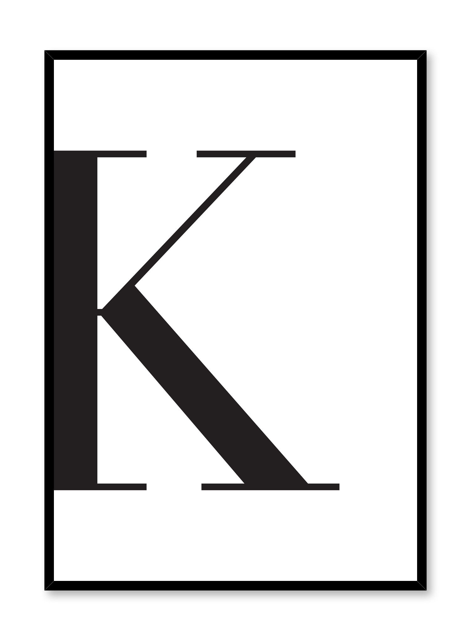 K Poster - High-Quality Wall Art Prints for Home & Office Decor | Perfect for Living Room, Bedroom, and Gift Giving