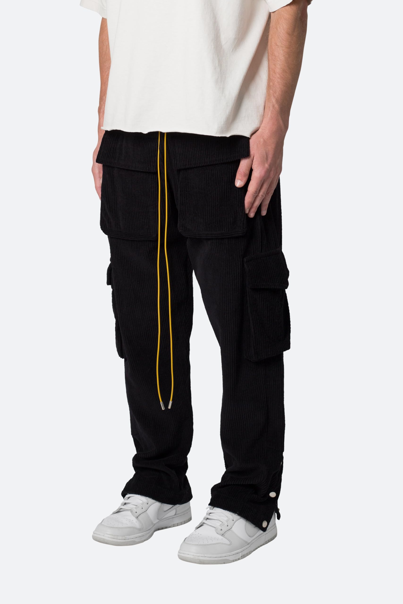 mnml Men's Corduroy Snap II Cargo Pants - Stylish & Comfortable Utility Pants for Streetwear, Casual Outfits & Urban Fashion | Perfect for Everyday Wear, Work & Outdoor Activities