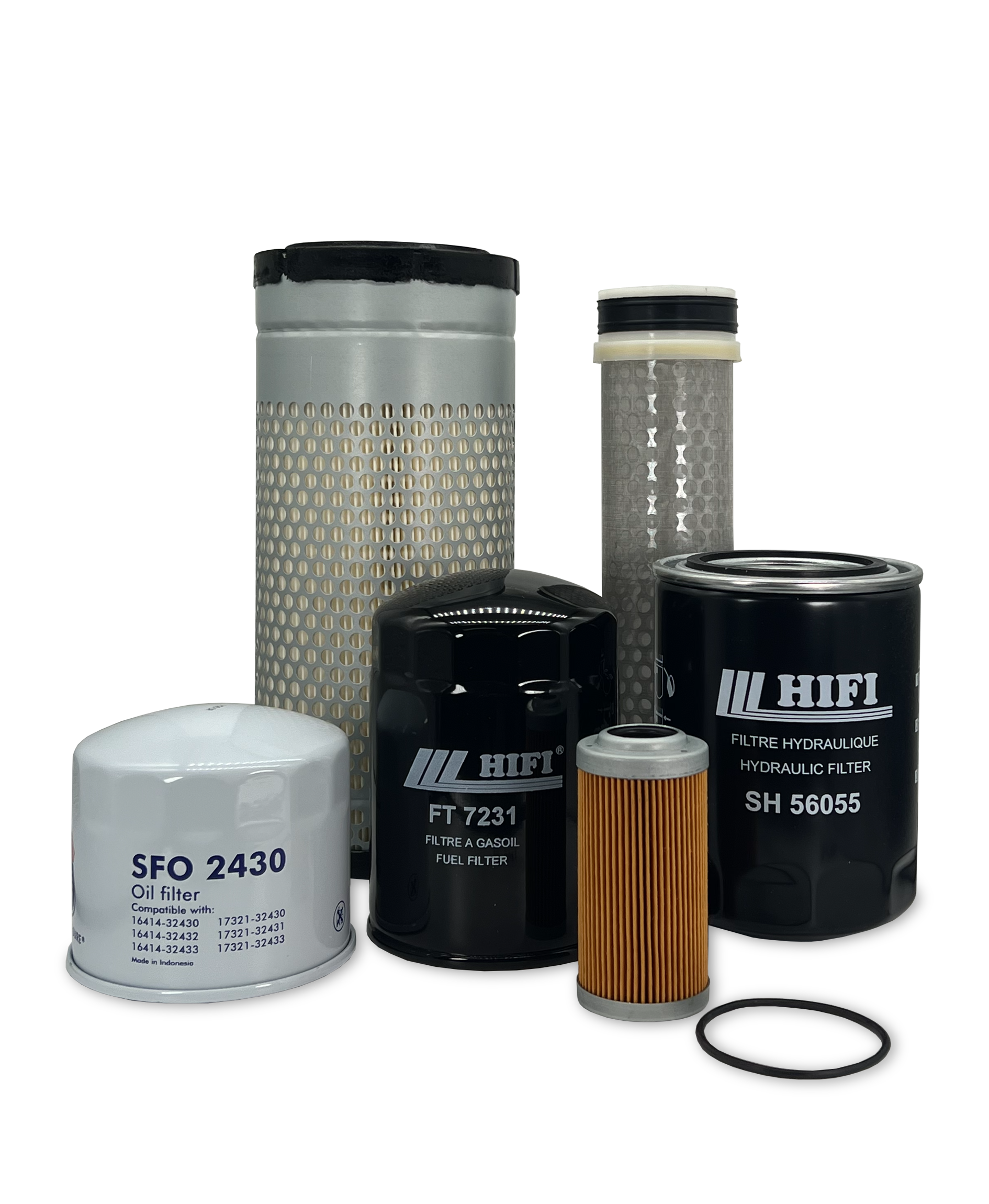 HERO® Maintenance Filter Kit for Kubota R430 Wheel Loader - Air, Oil & Fuel Filters Replacement Set - Perfect for Construction & Farm Equipment Maintenance