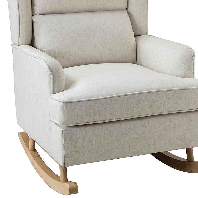 Andreo Modern Tufted Upholstered Rocking Chair - Comfortable Nursery Rocker for Baby Room, Living Room & Bedroom - Perfect for Nursing, Relaxing & Home Decor
