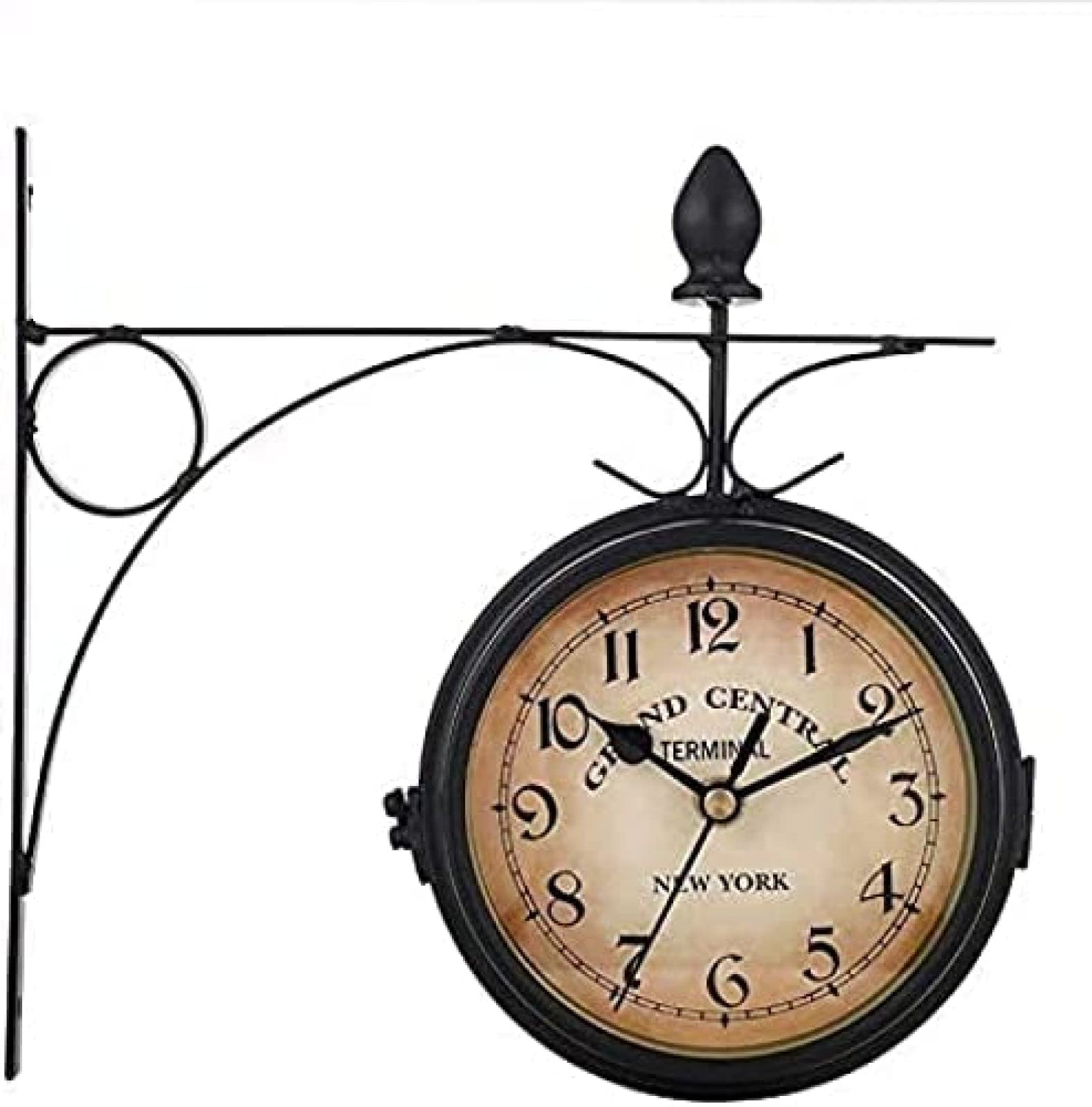 European-Style Double-Sided Wall Clock - Vintage Monochrome Design for Living Room, Bedroom & Office Decor | Silent Non-Ticking Large Wall Clock | Unique Home Gift Idea
