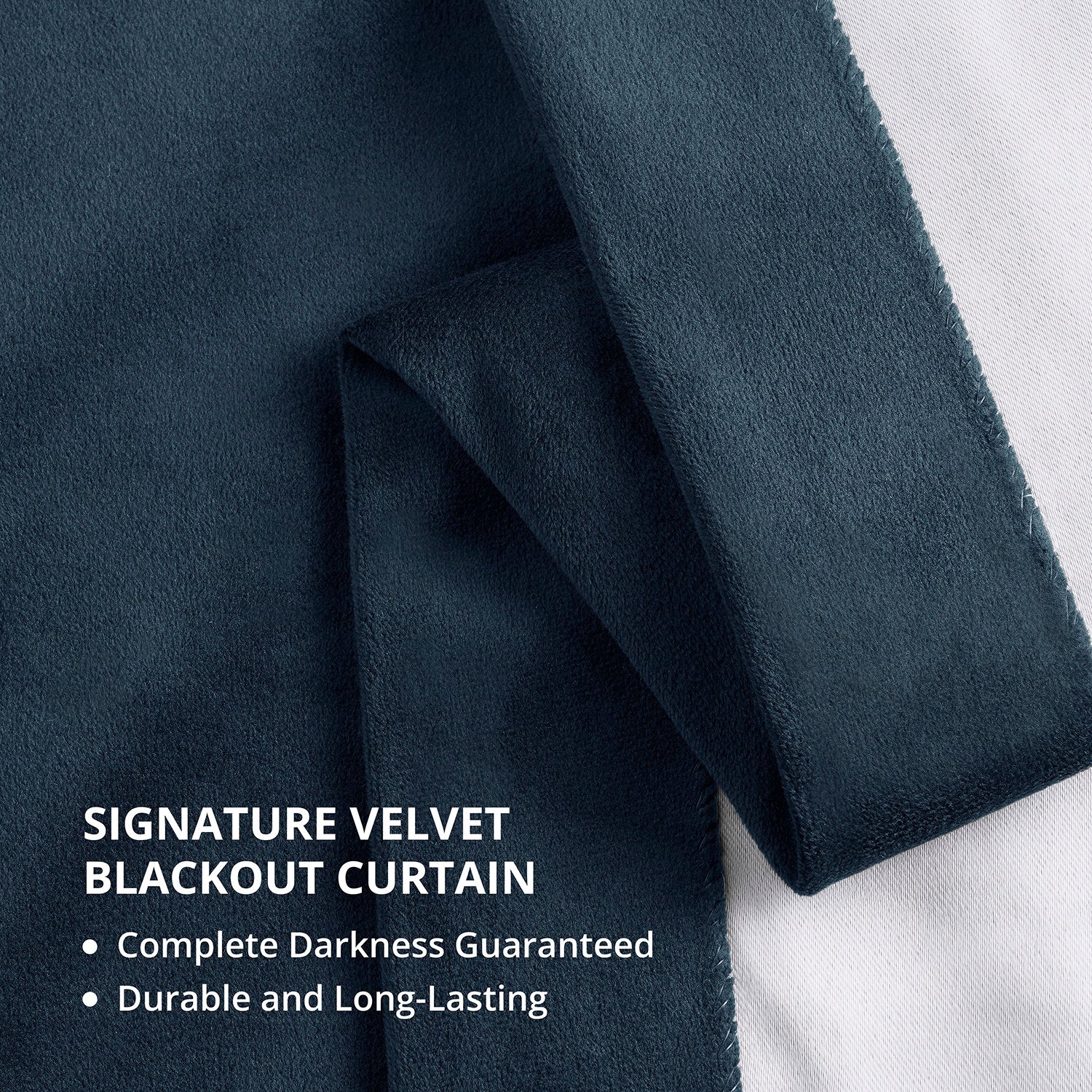 Midnight Blue Extra Wide Blackout Curtains for Bedroom - Premium Velvet Thermal Insulated Drapes for Better Sleep & Light Blocking - Perfect for Nursery, Living Room & Home Theater