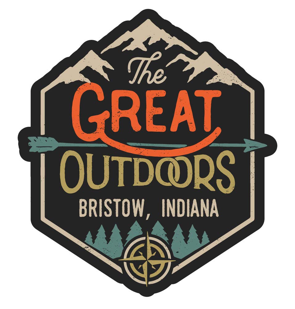 Bristow Indiana The Great Outdoors Design 4-Inch Fridge Magnet - Collectible Souvenir for Travel Lovers, Perfect for Refrigerators, Lockers & Office Decor