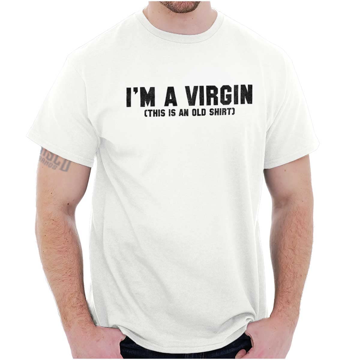 Brisco Brands Virgin Rude Humor Workout Gym Graphic T-Shirt for Men & Women - Funny Gym Apparel for Fitness Enthusiasts & Weightlifting Lovers