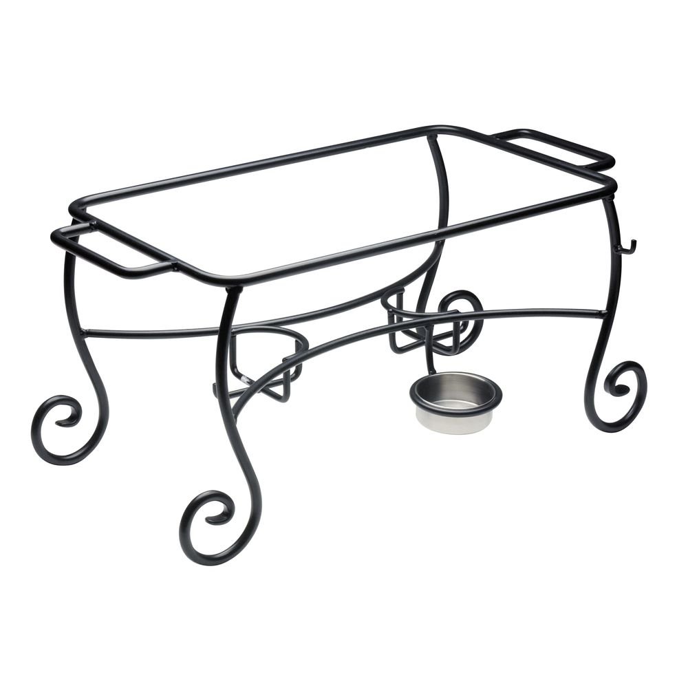 American Metalcraft CF1 Wrought Iron Chafer Frames with Cups - Silver Buffet Serving Set for Catering, Parties & Events