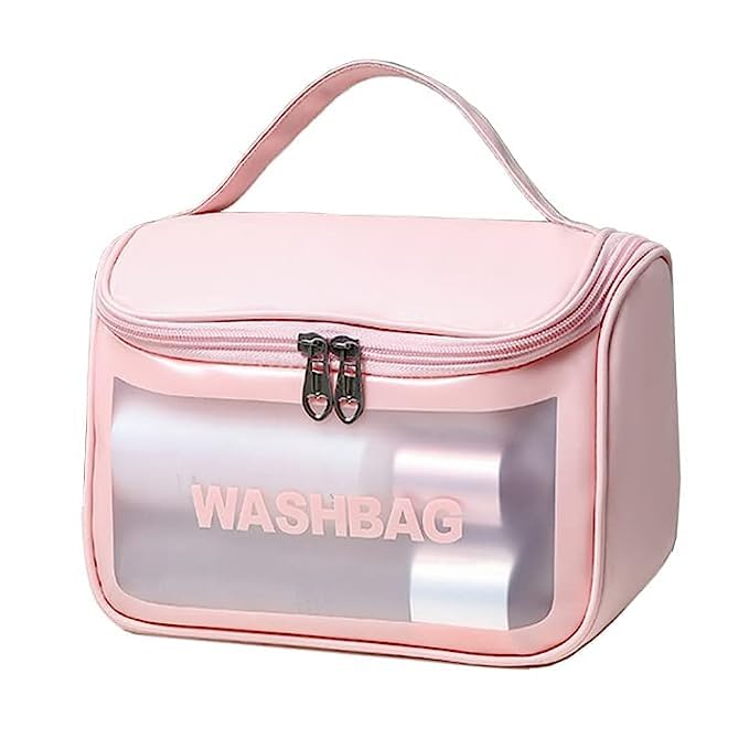 ViNishq® Portable Makeup Organizer Bag with Adjustable Dividers - Cosmetic Storage Case for Makeup Brushes, Lipsticks & Beauty Essentials | Perfect Travel Makeup Bag for Women & Girls | Great for Home, Travel & Salon Use