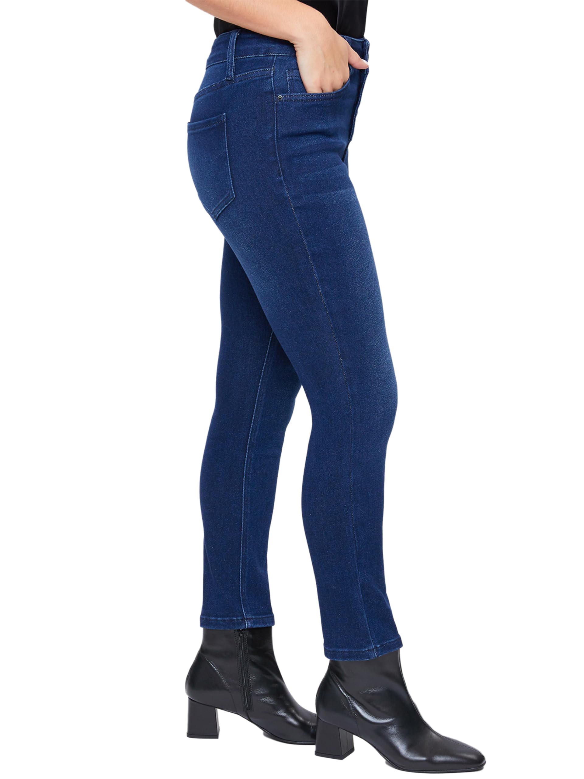 Royalty For Me Women's YMI Vintage High Rise Button Fly Skinny Ankle Jeans - Stylish Retro Denim for Casual Outfits & Everyday Wear