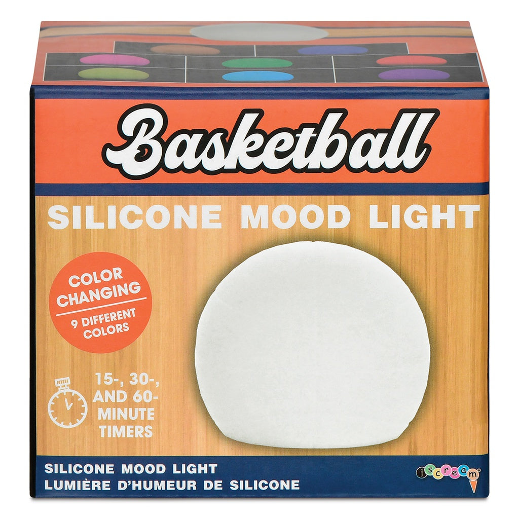 iScream LED Basketball Night Light - Glow in the Dark Room Decor for Kids & Teens - Perfect for Bedroom, Game Room, and Sports Themed Parties
