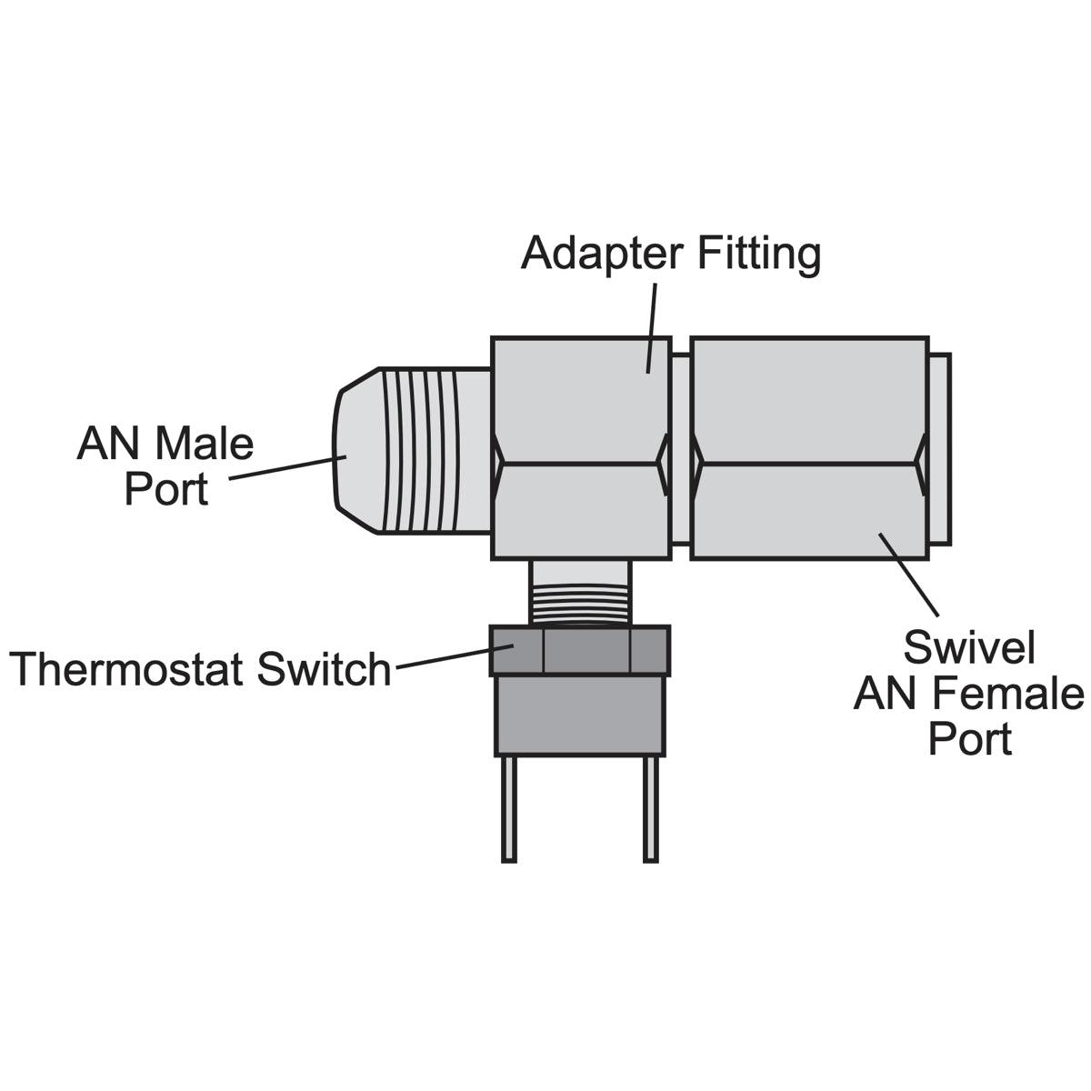 High Performance Transmission Oil Cooler AN Hose End Adapter with Electric Fan Temperature Switch - Perfect for Automotive Cooling Systems & Racing Applications