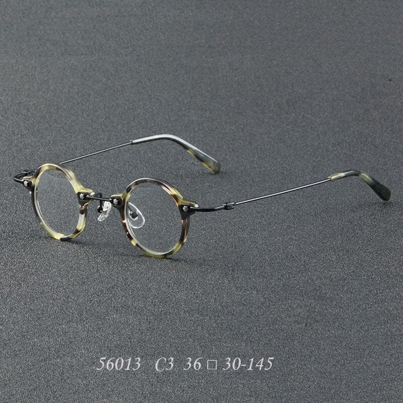 Orita Small Punk Round Glasses Frame - Retro Vintage Eyewear for Women & Men - Perfect for Cosplay, Fashion, and Daily Wear