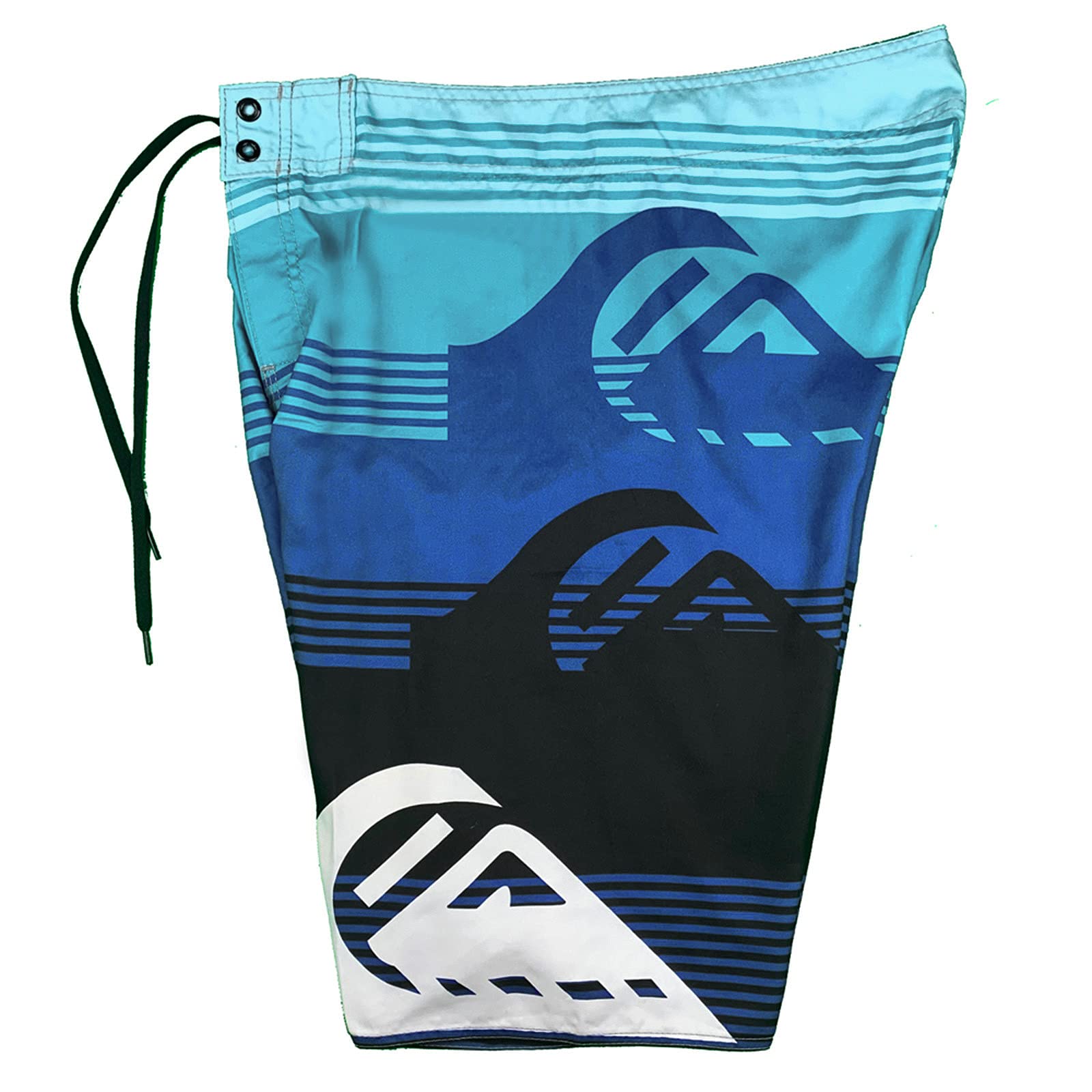 **Men's Quick-Dry Beach Shorts - Geometric Striped Patchwork Swim Trunks for Swimming, Fitness & Summer Leisure | Breathable, Loose Fit Training Shorts | Perfect for Pool, Gym & Outdoor Activities (Blue, Size S)**