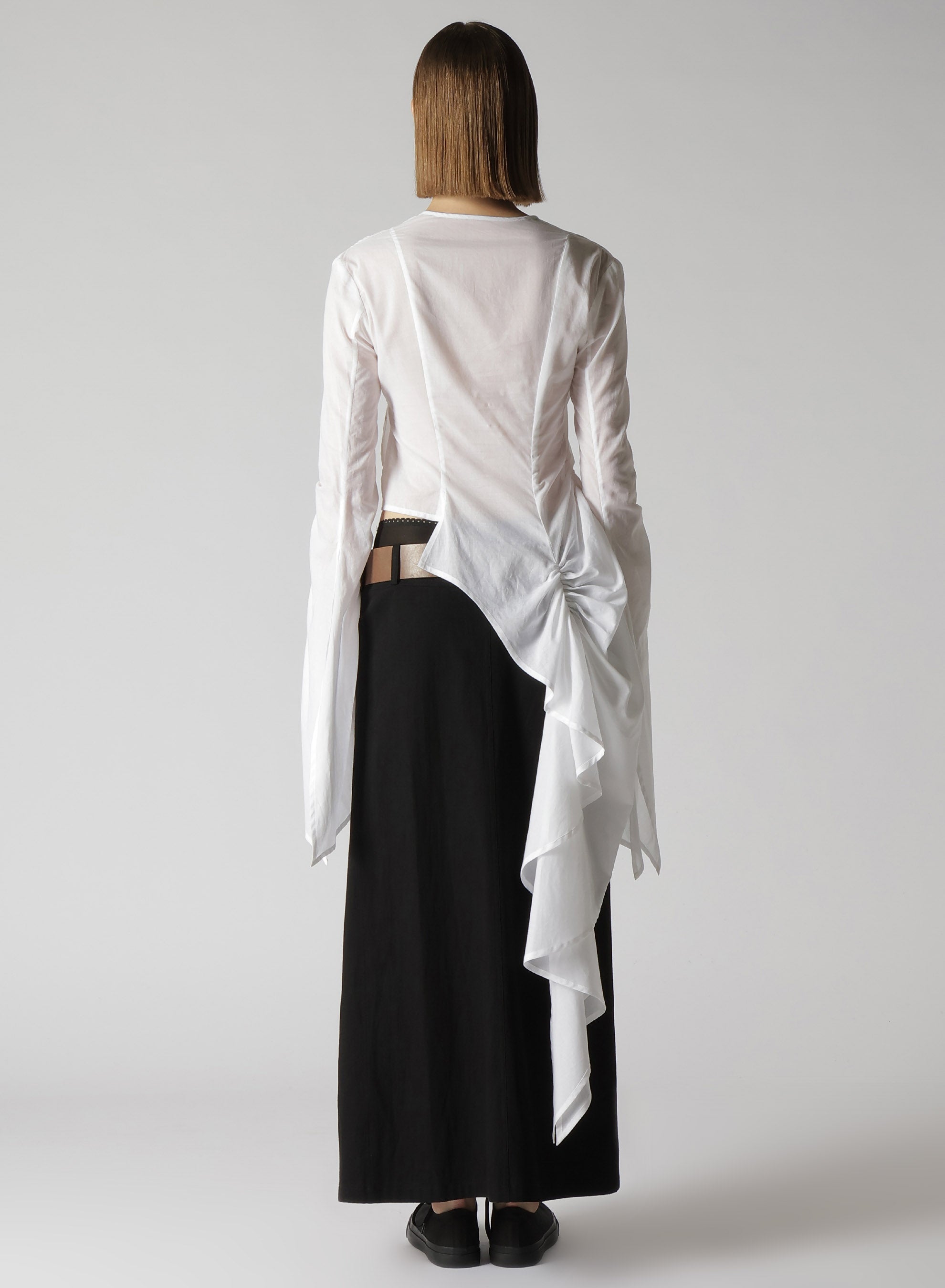 Elegant Cotton Lawn ASM Swallowtail Gather Detail Blouse - Perfect for Office Wear & Casual Outings