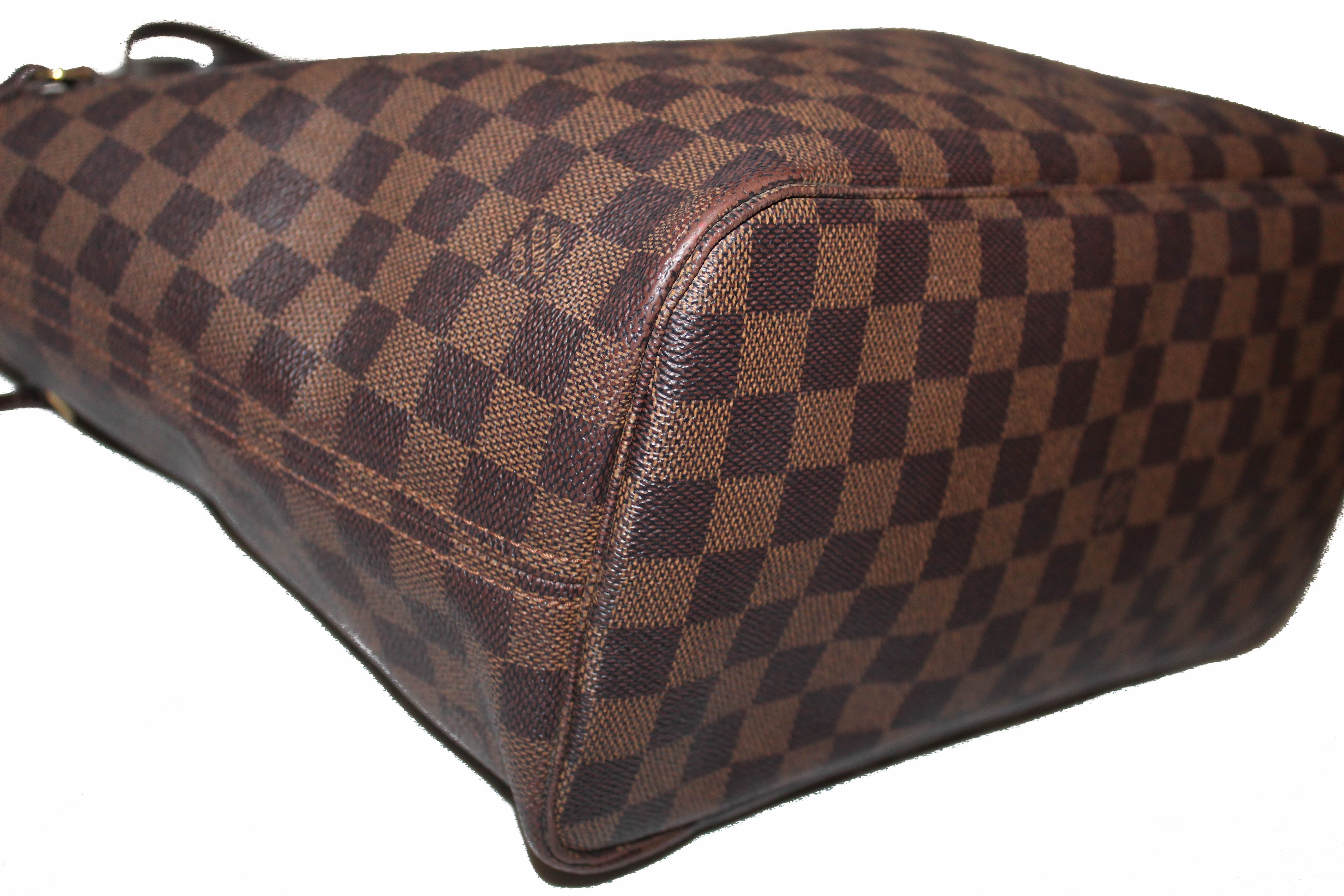 Authentic Louis Vuitton Damier Ebene Canvas Neverfull MM Tote Bag - Luxury Designer Handbag for Women, Perfect for Work, Travel & Everyday Use