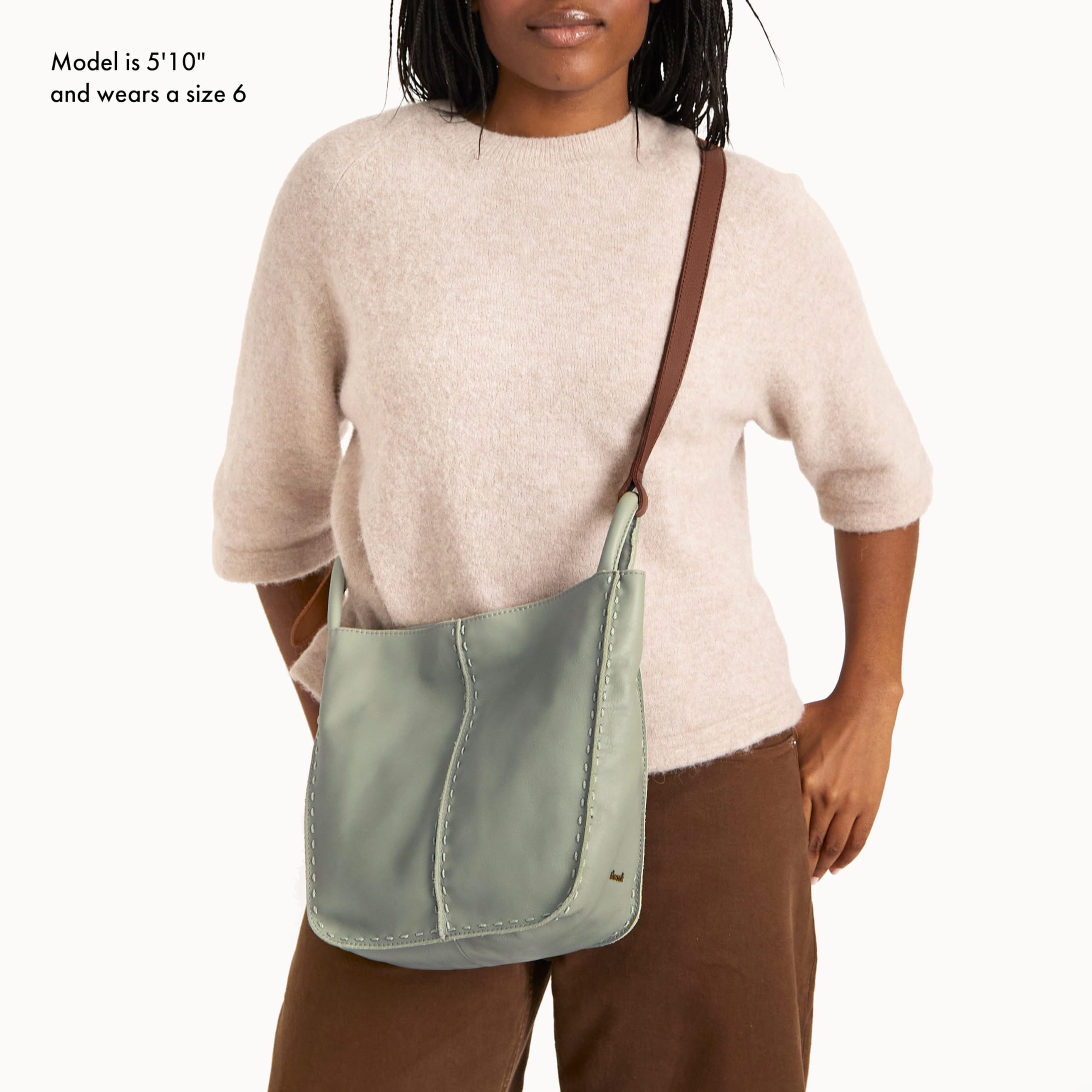 The Sak Los Feliz Crossbody Purse - Genuine Leather Handbag for Women with Adjustable Shoulder Strap - Perfect for Everyday Use, Travel & Shopping