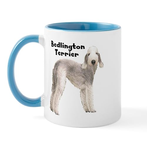 White/Blue Inside - Bedlington Terrier Mug