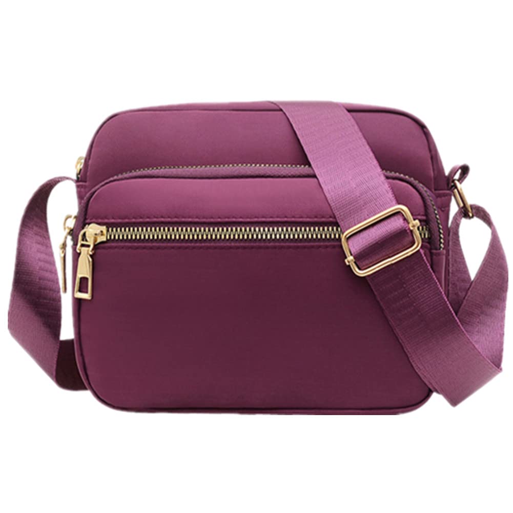 DIHKLCIO Women's Waterproof Nylon Crossbody Bag - Casual Messenger Purse & Handbag for Everyday Use (Black) | Perfect for Work, Travel, and Shopping