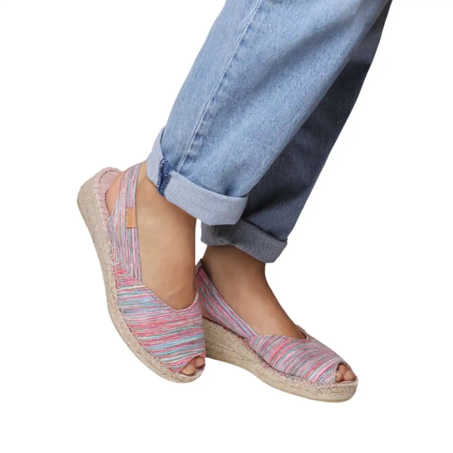 Women's Multicolor Fabric Espadrilles - Beri RG | Comfortable Summer Casual Shoes for Beach, Walking & Outdoor Activities