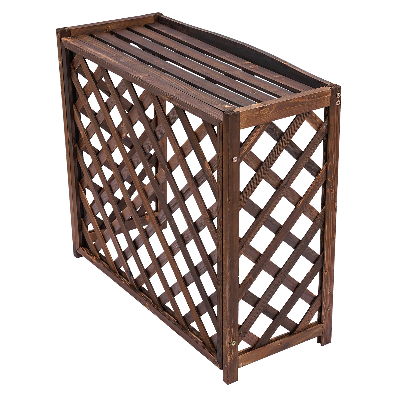 Wooden Air Conditioner Cover Fence - Outdoor AC Unit Privacy Screen for Home & Garden - Durable Weatherproof Decorative Fence for Backyard, Patio, and Side Yard Protection