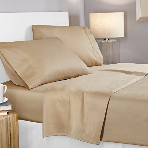 Luxury 1500 Thread Count Egyptian Cotton Sheet Set - 4-Piece Twin Size, Soft & Heavyweight, Fits 30-34