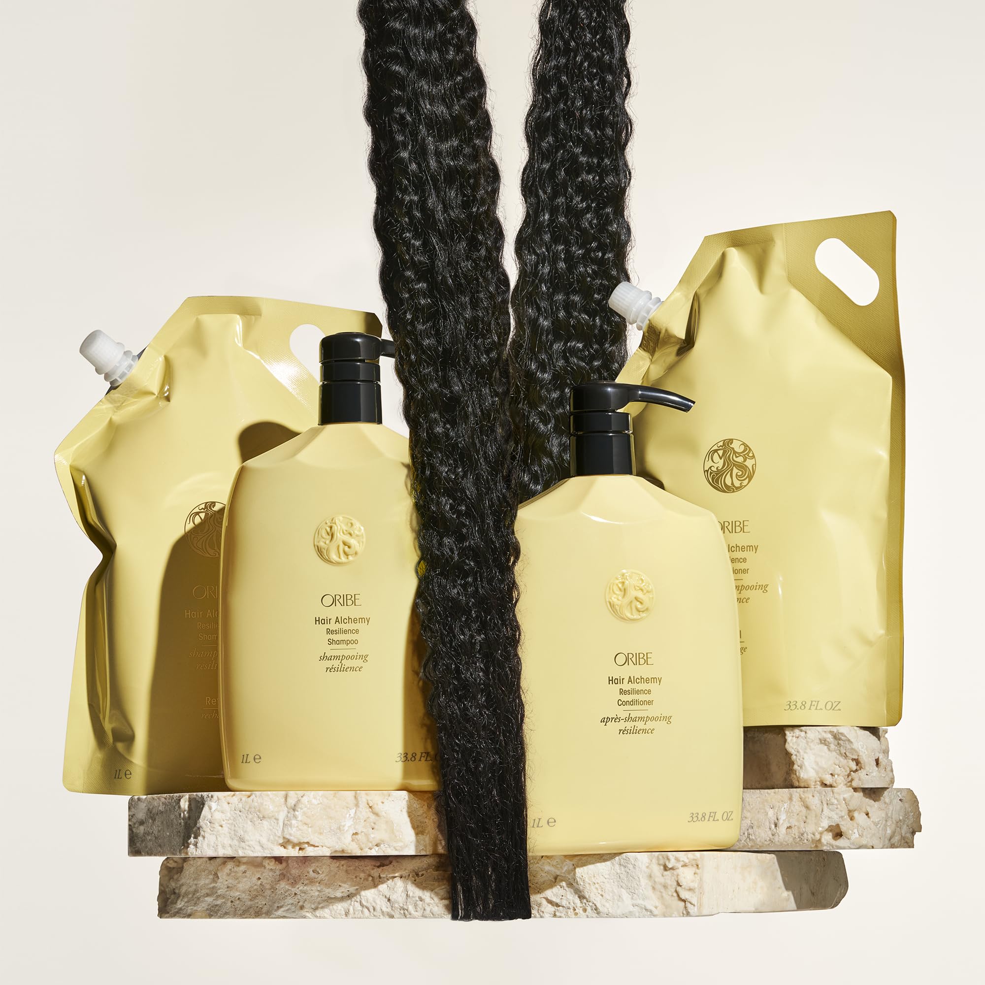 ORIBE Hair Alchemy Resilience Shampoo - 33.8oz/1L Refill for Damaged Hair - Sulfate-Free Repairing Shampoo for Stronger, Healthier Hair - Salon-Quality Hair Care for Daily Use at Home or Travel