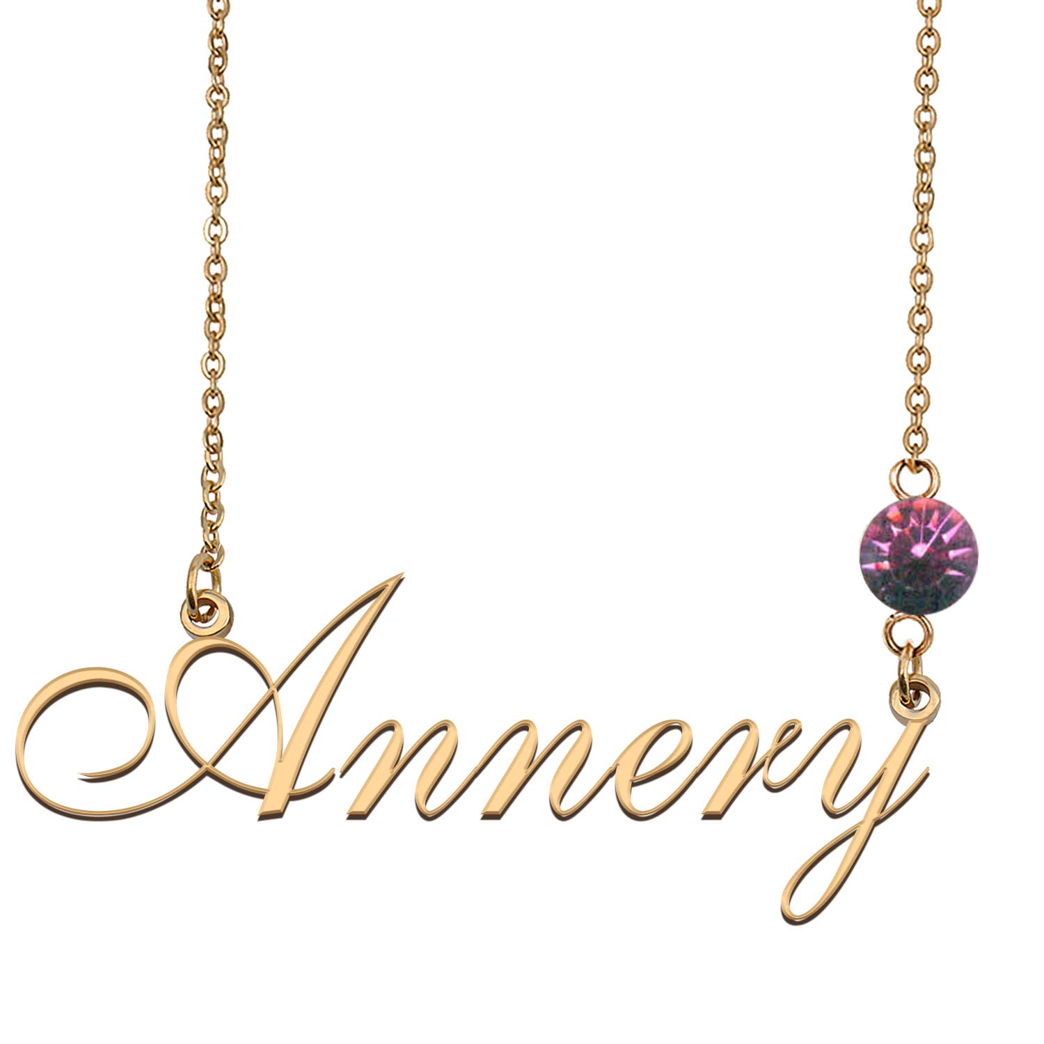 Custom Name Necklace with Birthstone - Personalized Jewelry for Gifts & Special Occasions