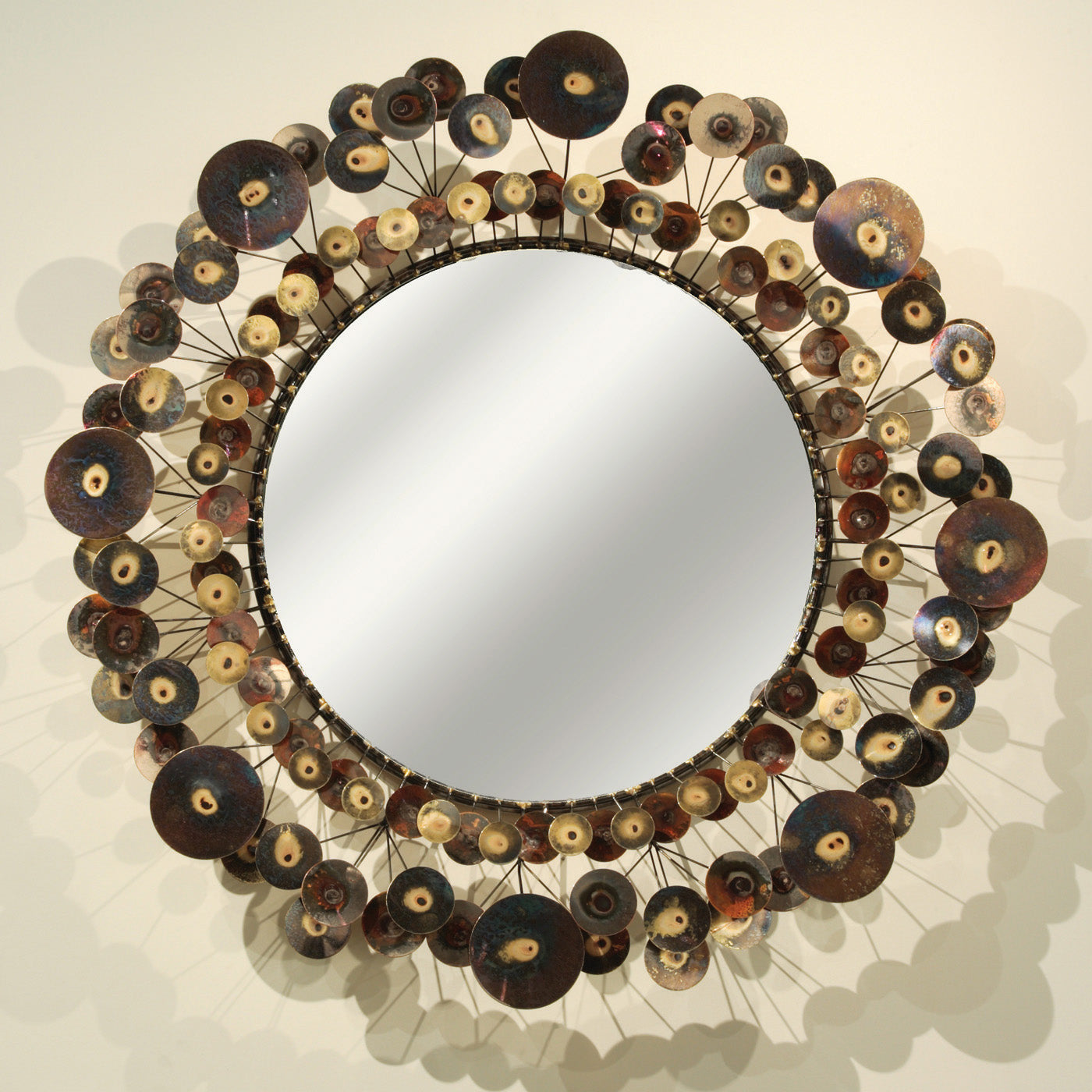 C. Jeré Raindrops Wall Sculpture Mirror - Modern Metal Wall Art for Living Room, Bedroom & Office Decor - Elegant Home Accent for Contemporary Spaces