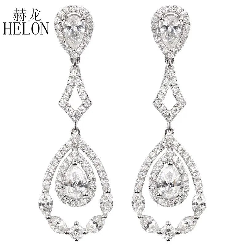 18K/14K/10K White Gold Moissanite Stud Earrings for Women - VVS/DEF Color Lab-Grown Diamond Alternative - Perfect Wedding, Anniversary & Gift Jewelry - Elegant for Daily Wear & Special Occasions
