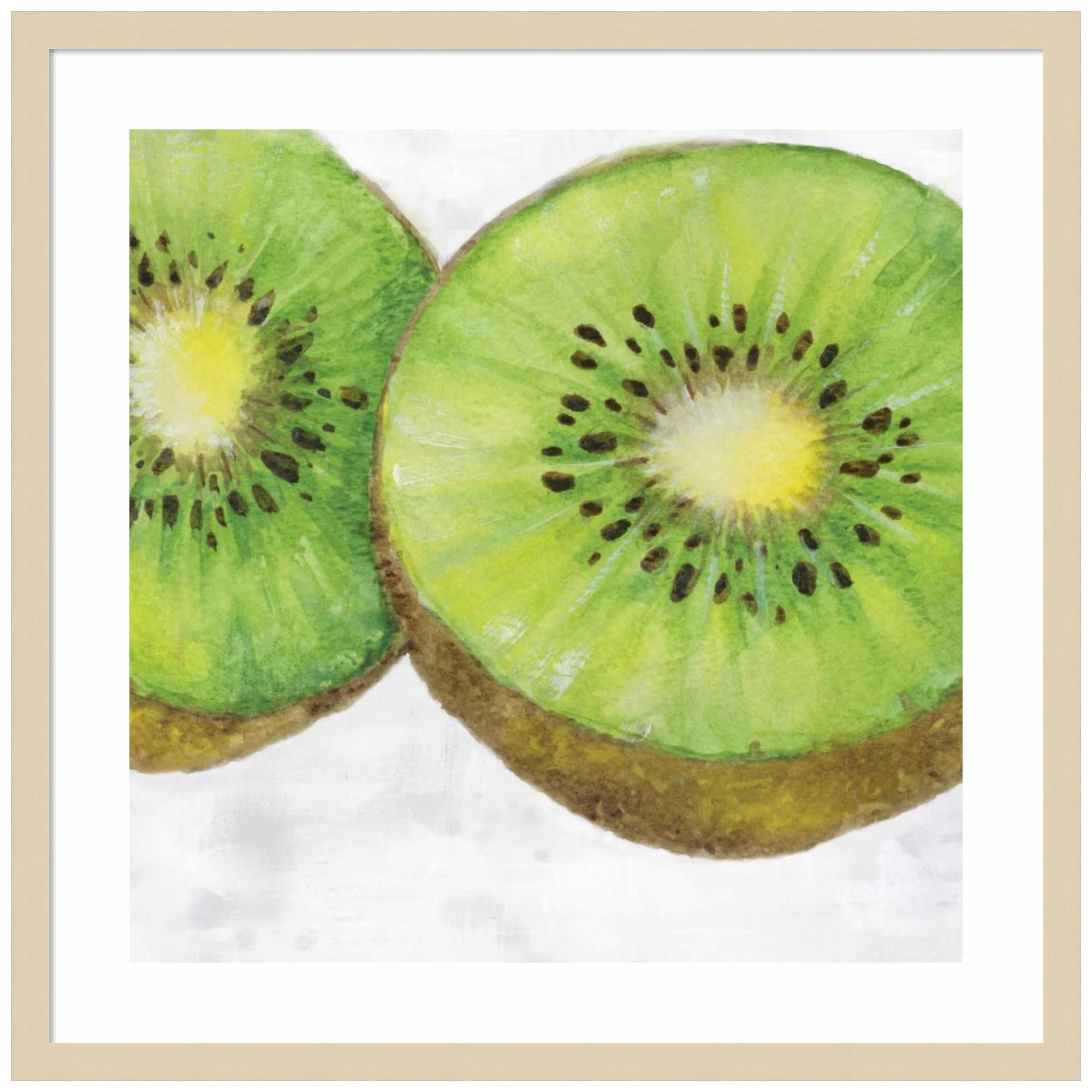 Amanti Art Eva Watts Fruit I Framed Wall Art Print - 25x25 Inches, Svelte Natural Wood Frame - Perfect for Living Room, Bedroom & Office Decor