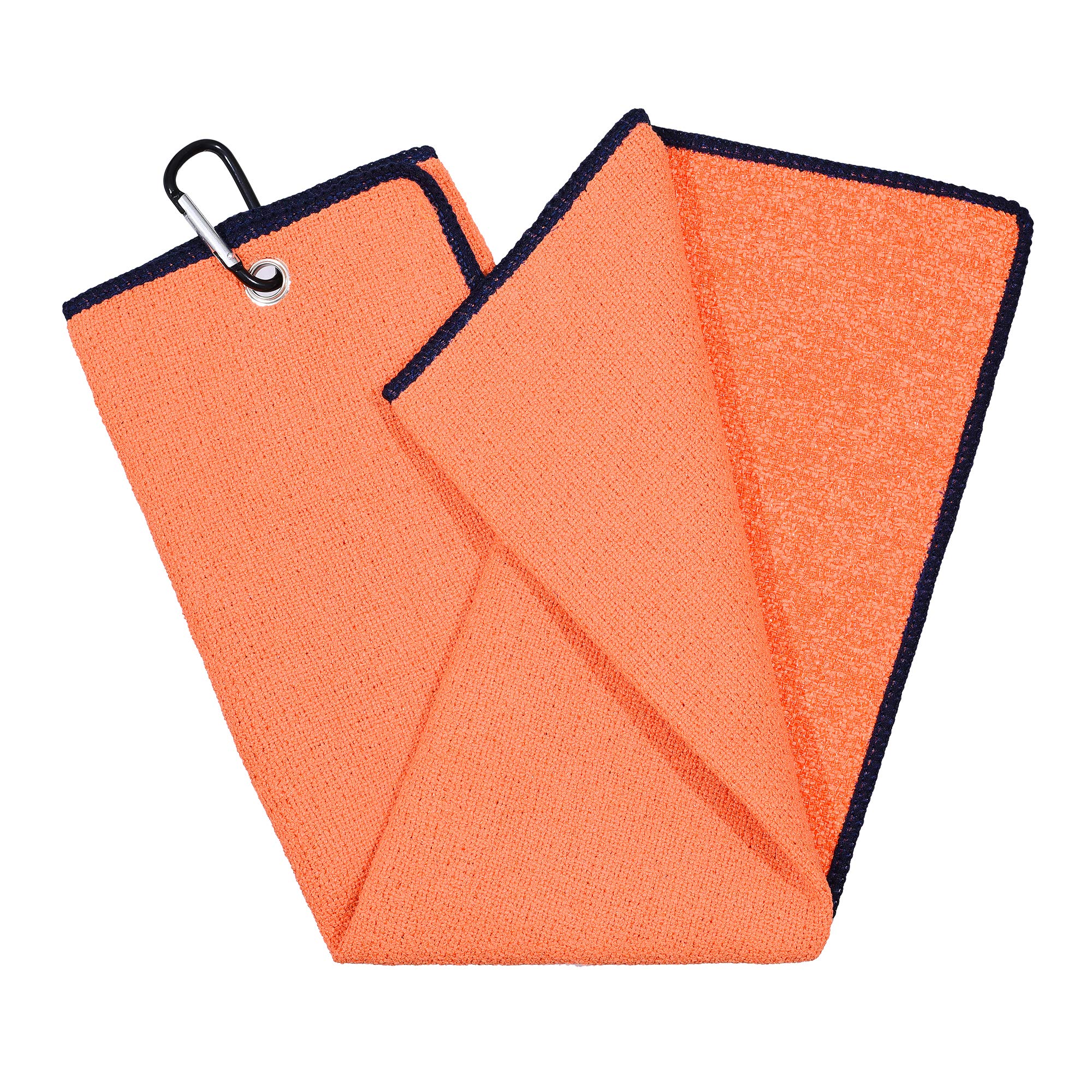 Tri-fold Golf Towel with Scrub Side for Club & Ball Cleaning | Multifunctional Sports Towel for Golfers