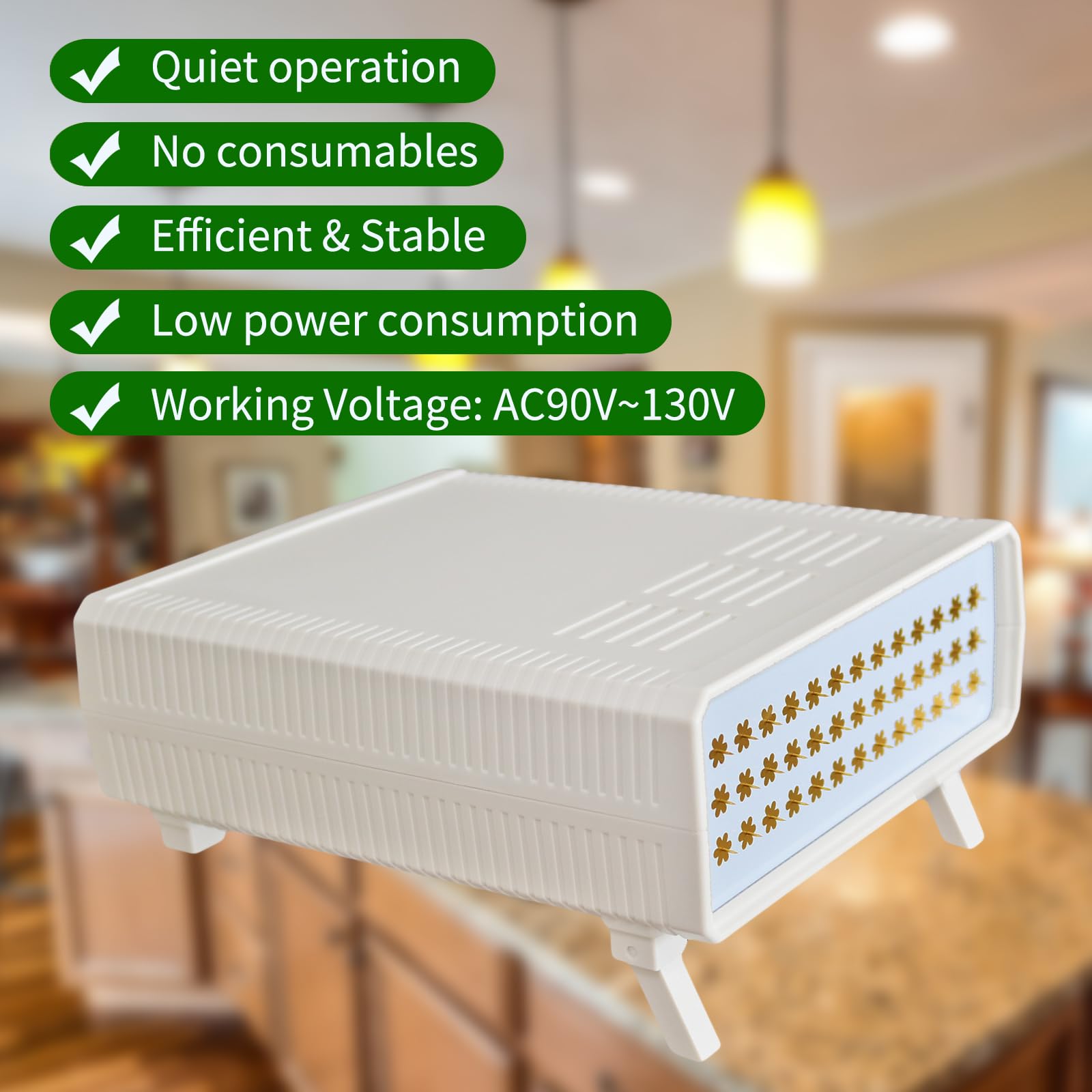 High Output Negative Ion Generator - 200 Million Ions/Sec Air Purifier for Home, Bedroom, Kitchen | Eliminates Smoke, Dust, Pet Odors & Allergens | Perfect for Allergy Relief & Fresh Indoor Air