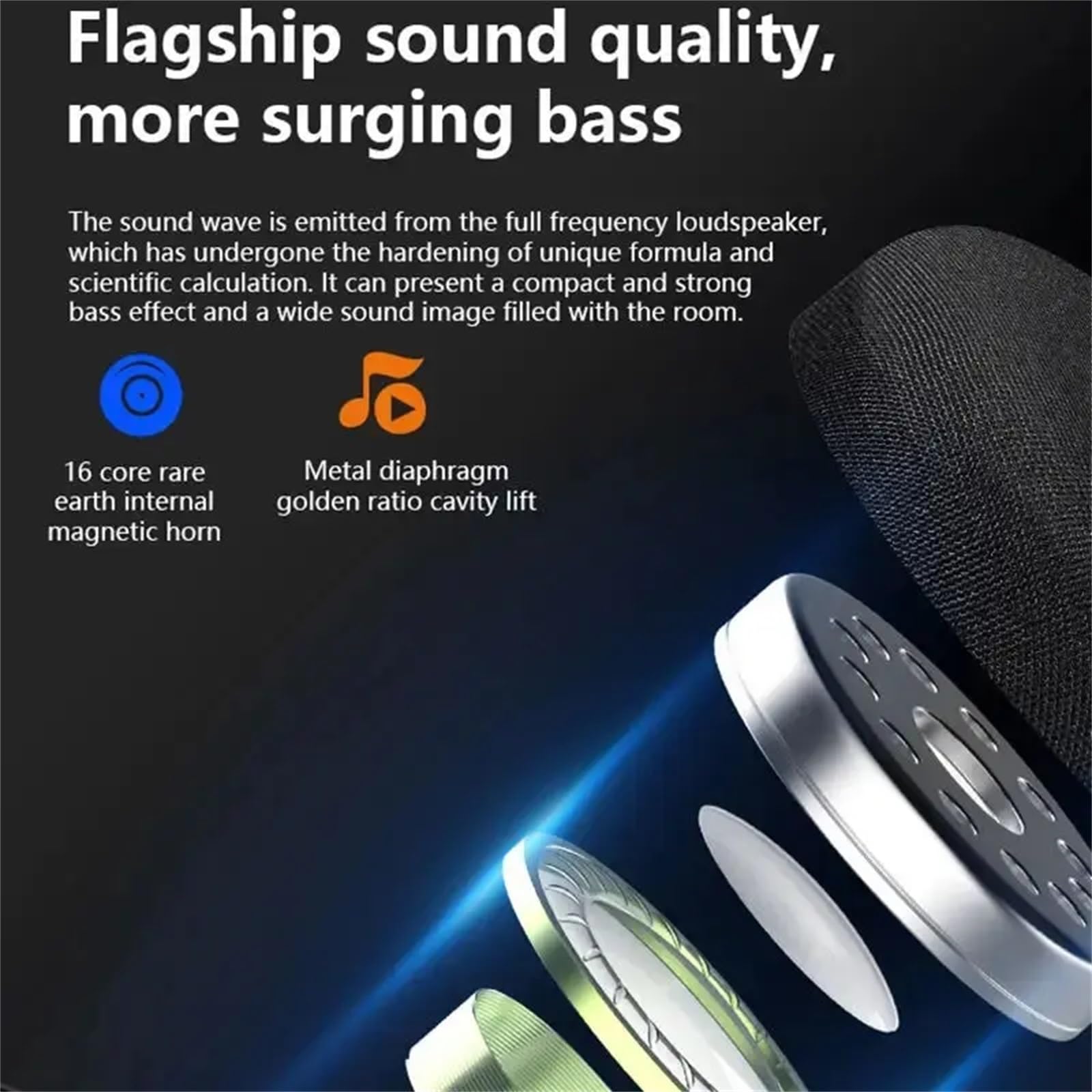 OURVER Portable Bluetooth Speaker - Mini Wireless Rechargeable Speaker with FM Radio, TF Card Slot & USB Playback - High Quality Stereo Sound for Outdoor, Travel, Motorcycle & Home Use (Green)