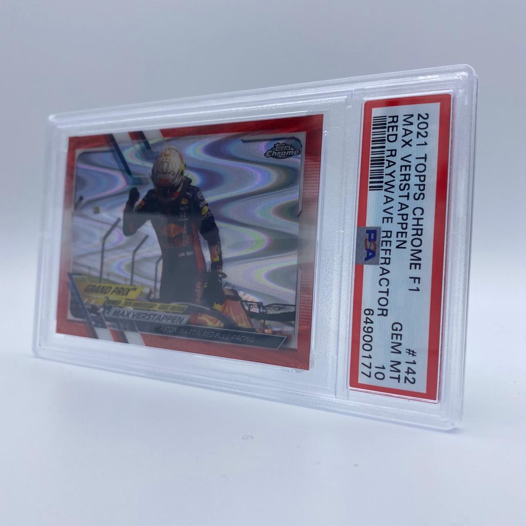 PSA 10 Graded Max Verstappen Red Raywave 70th Anniversary Grand Prix Winners #142 F1 Racing Collectible Card - Perfect for Display, Trading, and Motorsport Memorabilia Collections