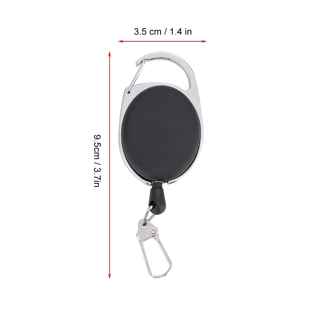Alomejor Anti-Theft Retractable Keychain Holder with Split Ring - Secure Key Organizer for Outdoor Activities, Hiking, Camping & Travel