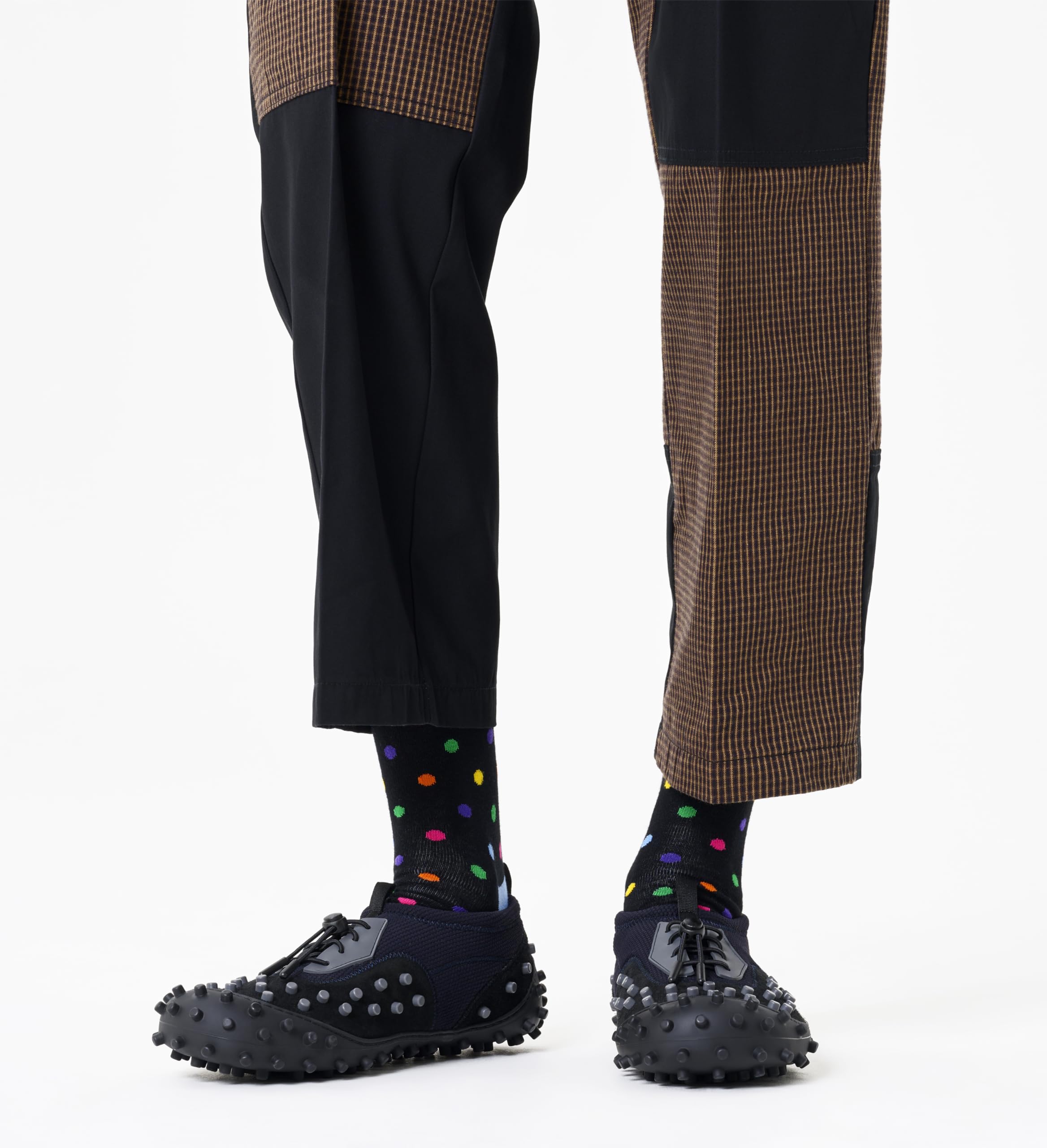 Happy Socks for Men & Women - Black & White Pattern Crew Socks, Low Cut Cotton Socks with Gift Box - Eco-Friendly & Sustainable - Perfect for Casual Wear, Office & Gifts