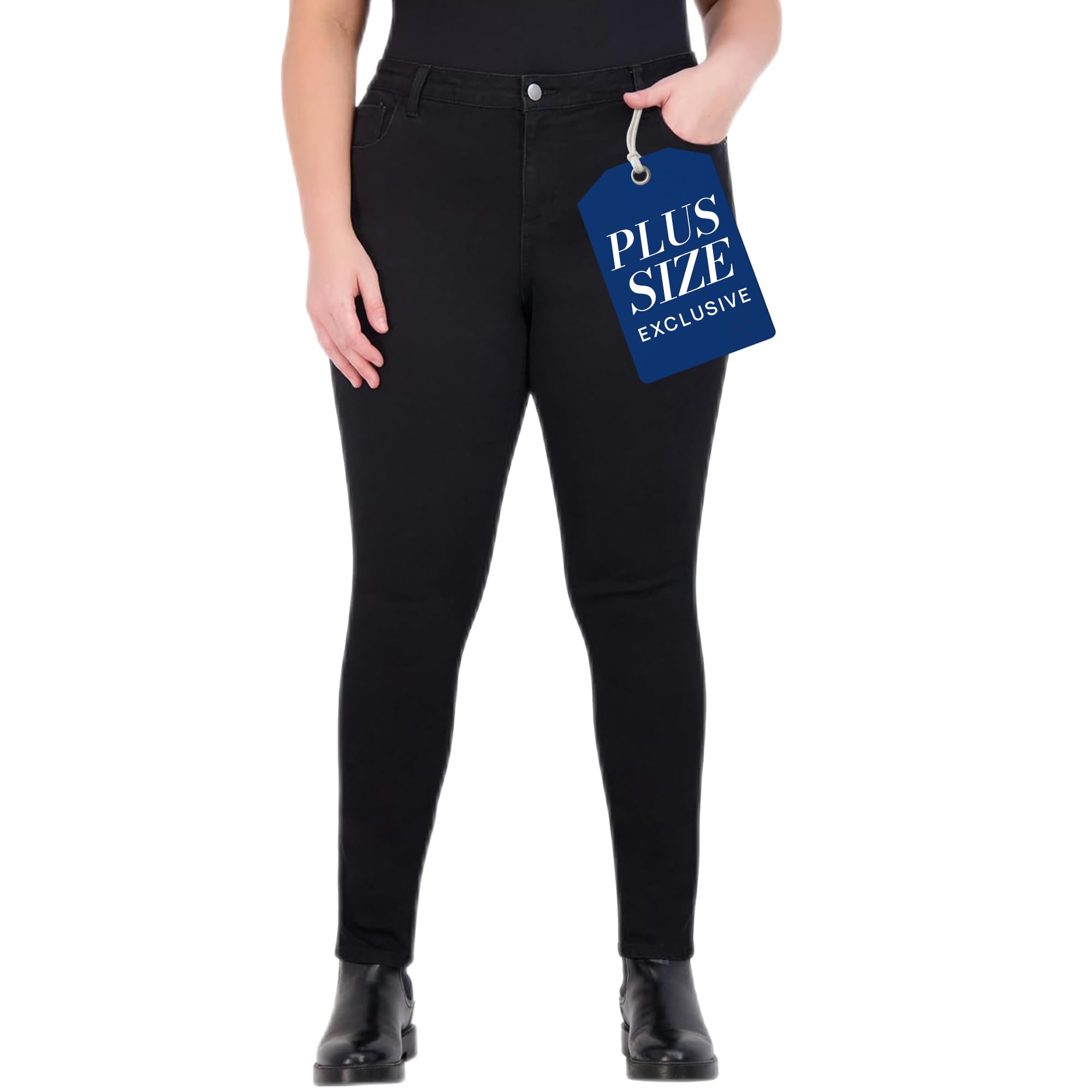Plus Size High Waisted Skinny Jeans for Women - Stretch Denim Pants 29